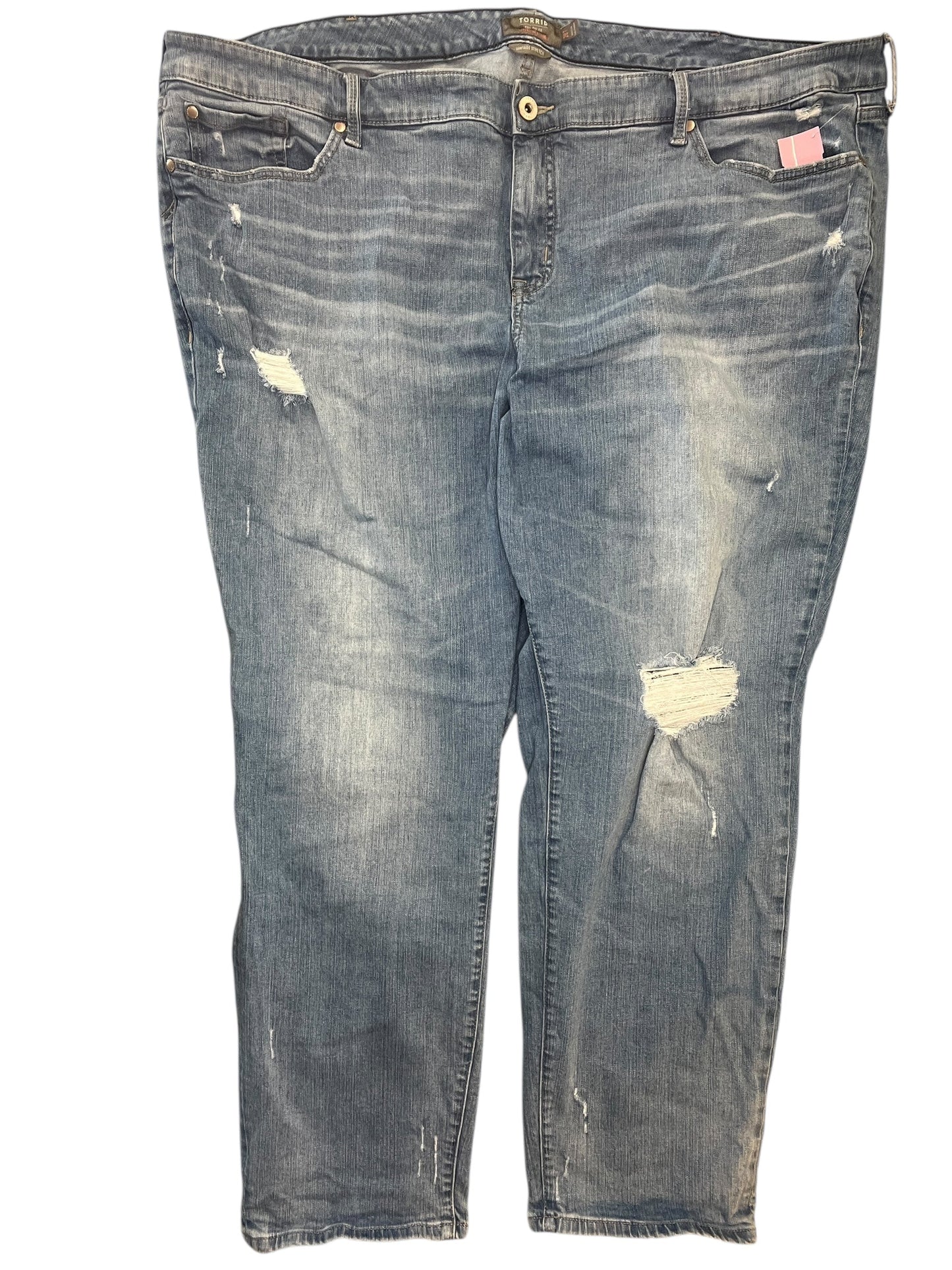 Jeans Boyfriend By Torrid In Blue Denim, Size:28