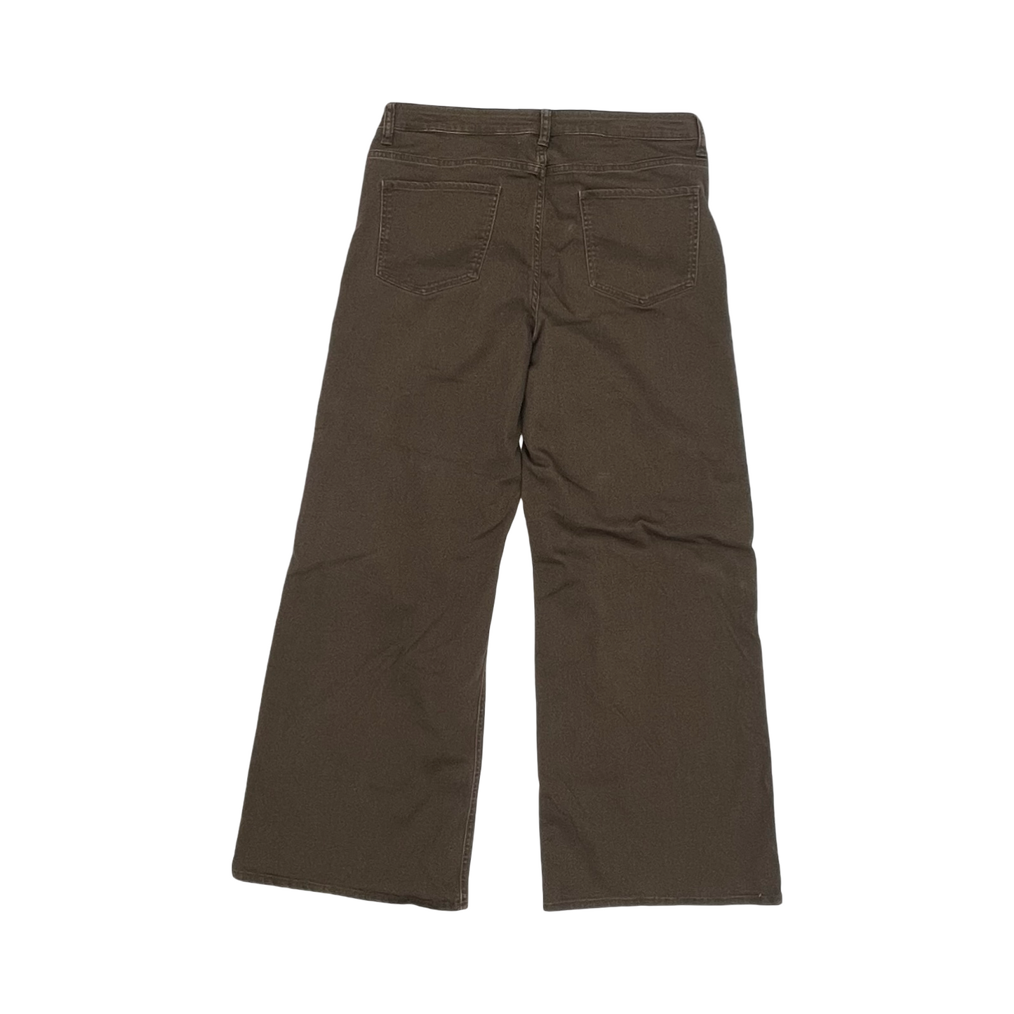 Jeans Wide Leg By Quince In Brown Denim, Size:16