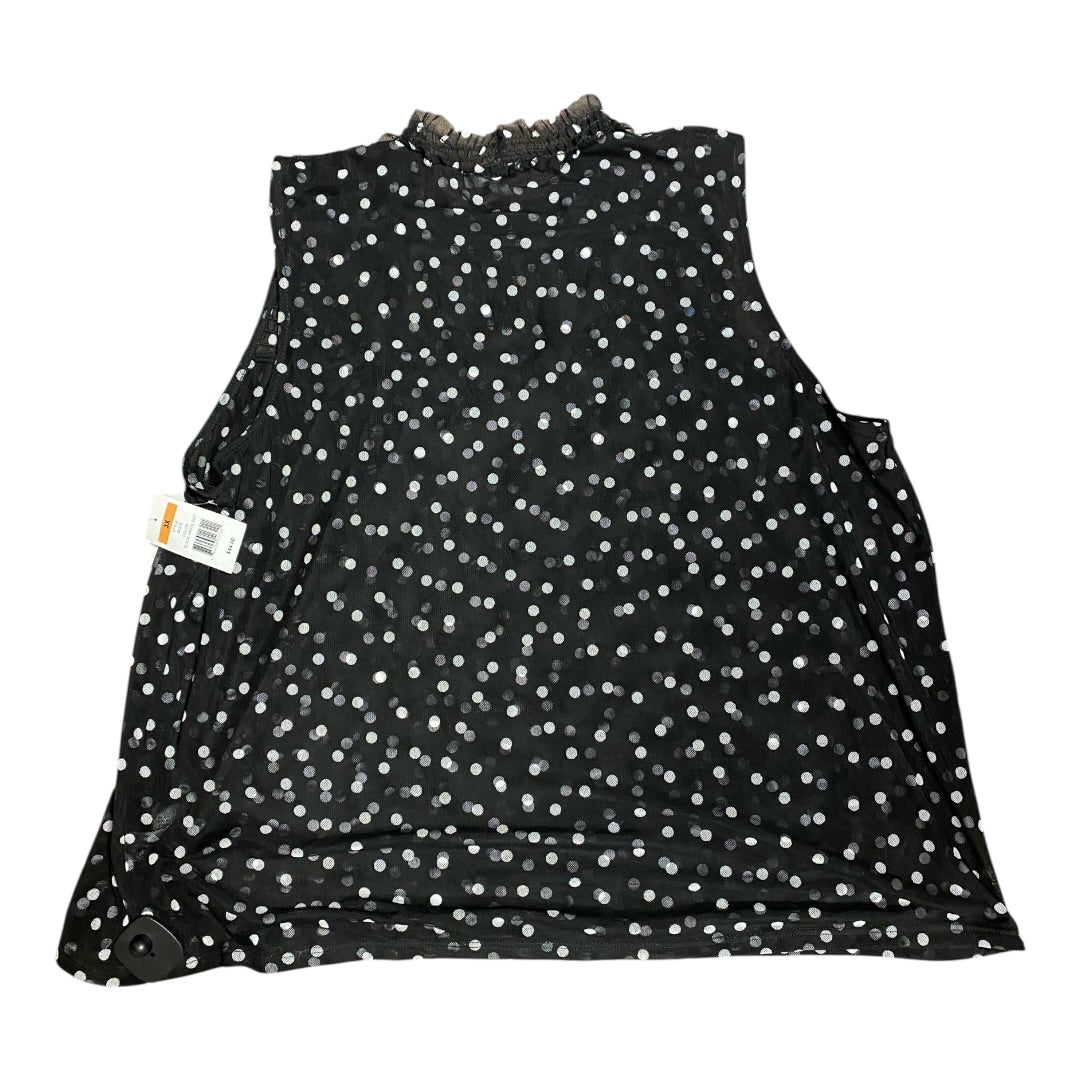 Top Sleeveless By Cmc In Polkadot Pattern, Size:3X