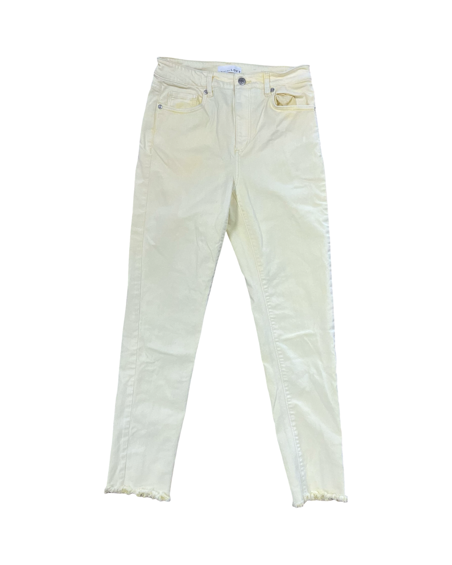 Jeans Skinny By Loft In Yellow, Size:2