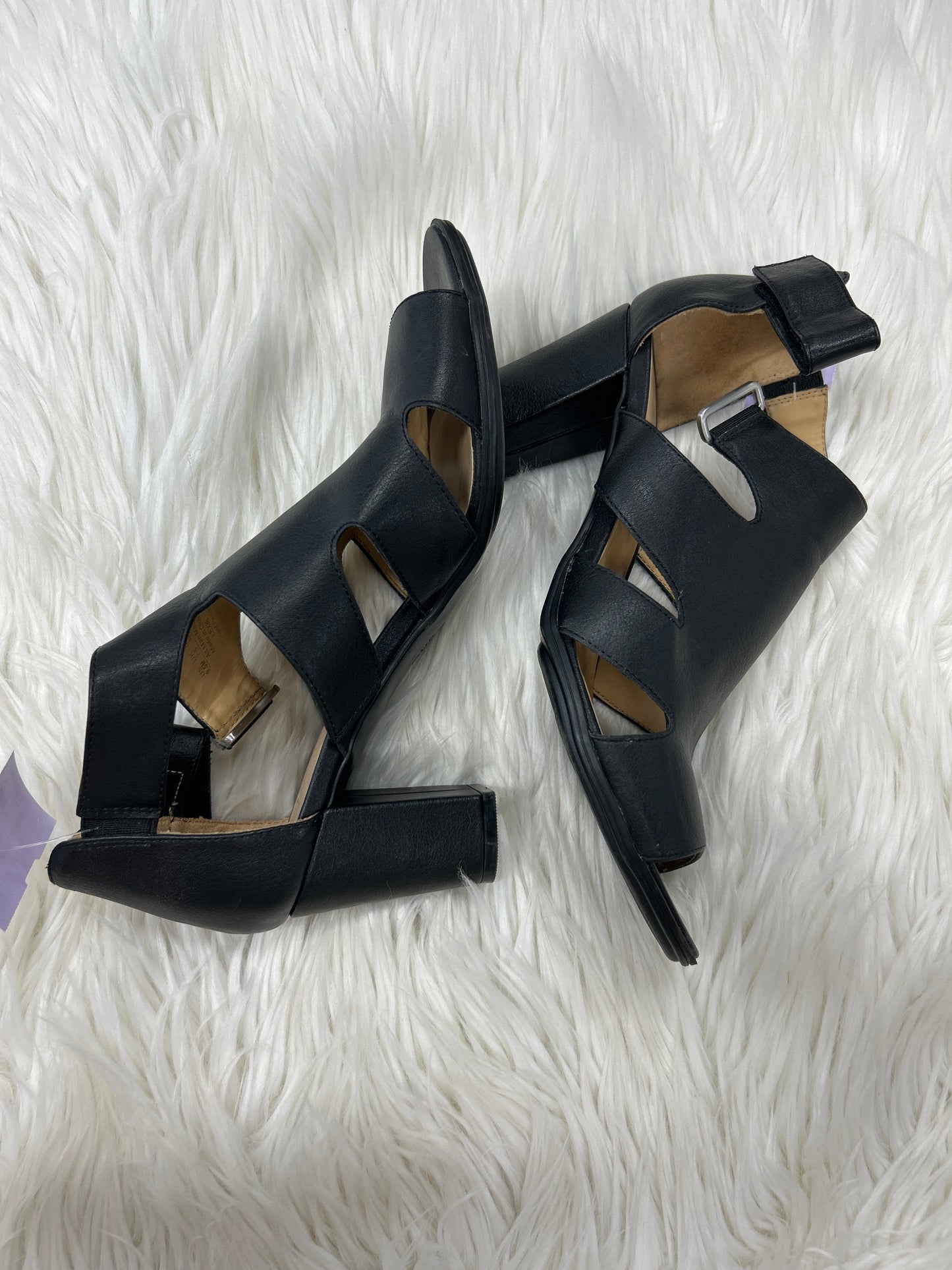 Sandals Heels Block By Naturalizer In Black, Size:9.5