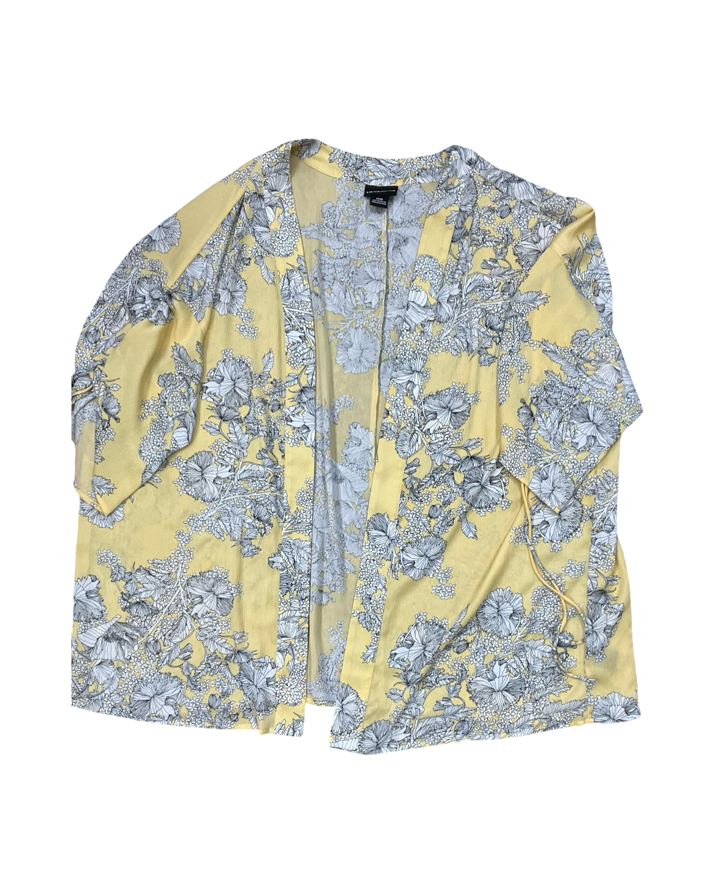Cardigan By Liz Claiborne In Yellow, Size:2X