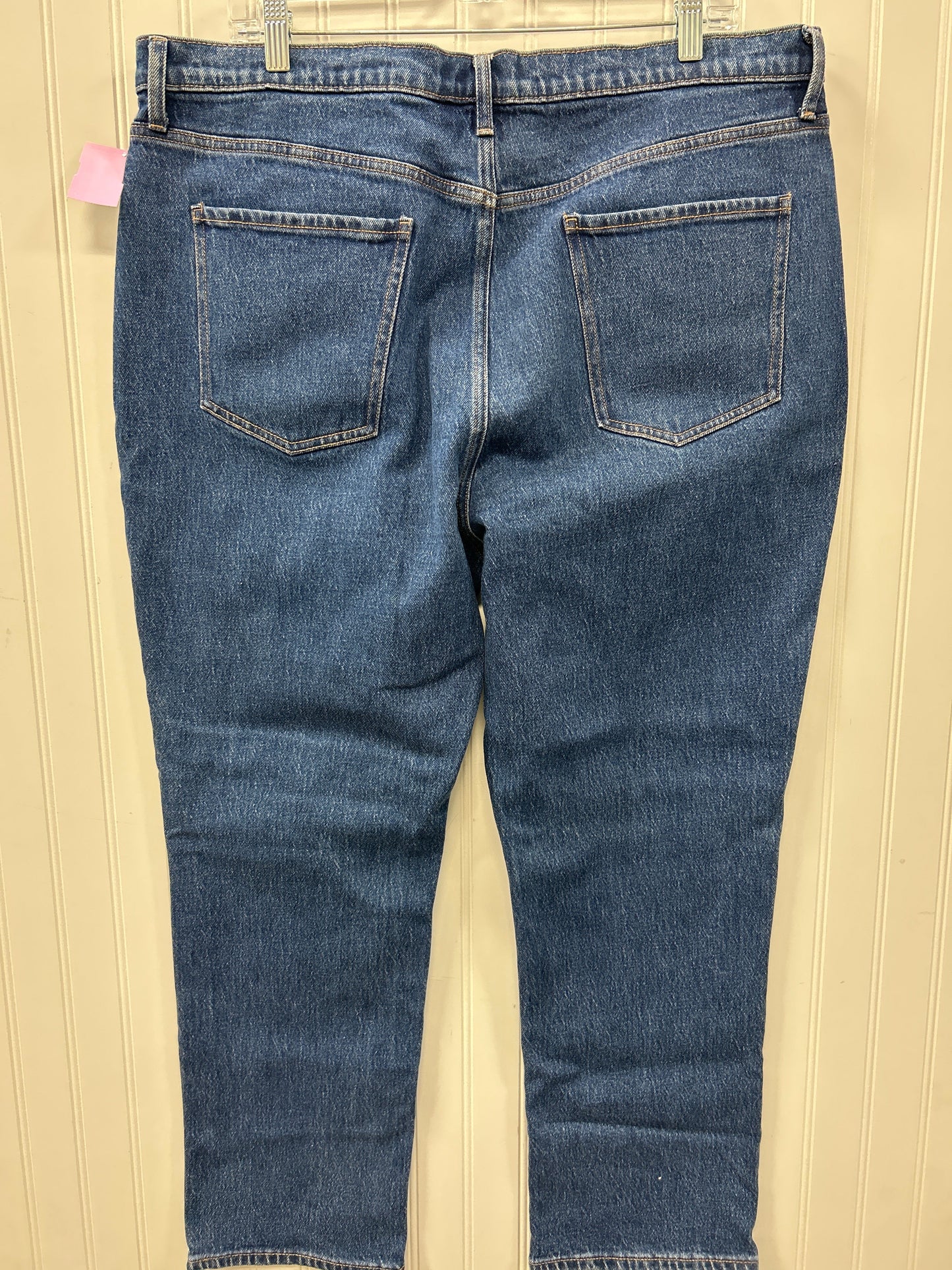 Jeans Straight By Kirkland In Blue Denim, Size:18