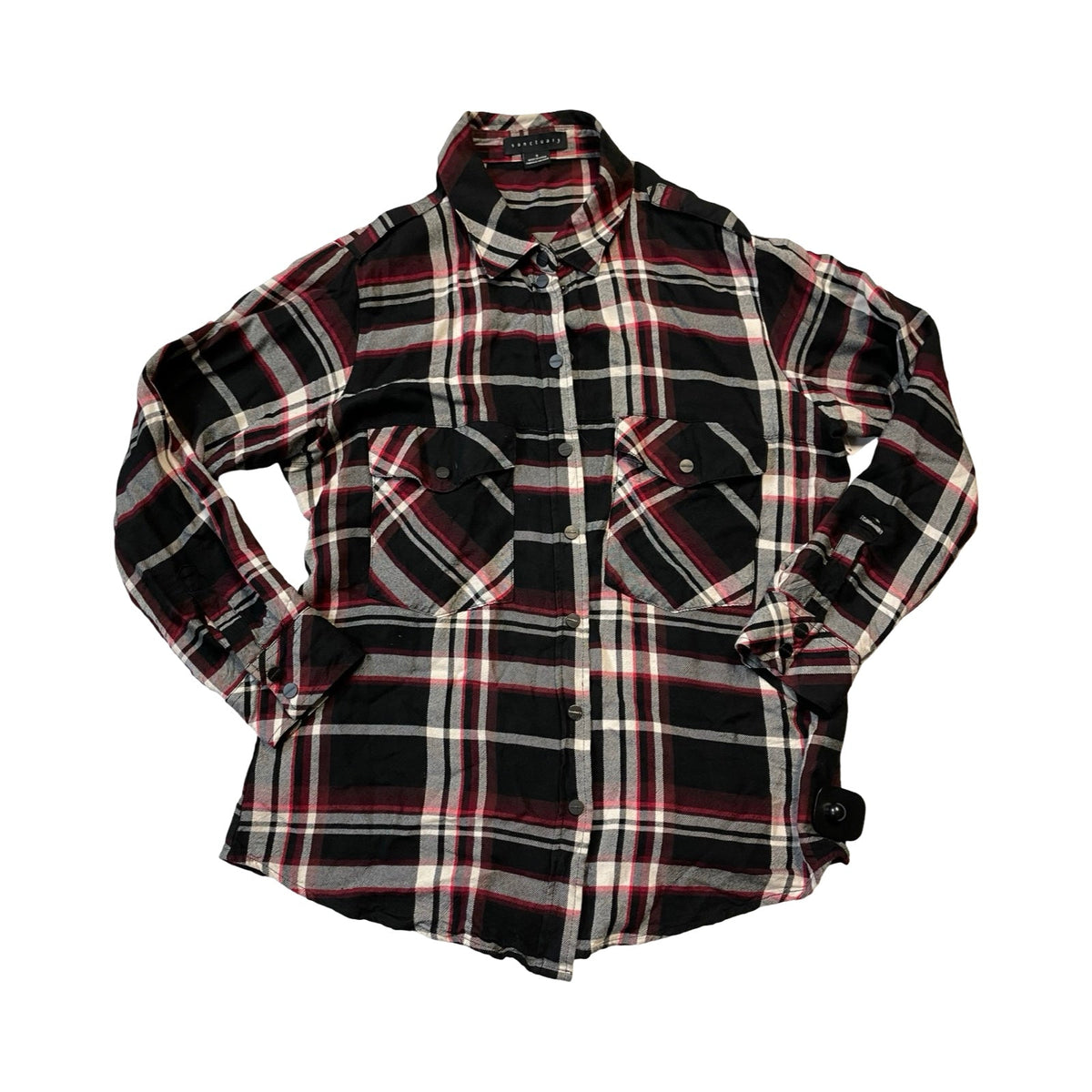 Top Ls By Sanctuary In Plaid Pattern, Size:S