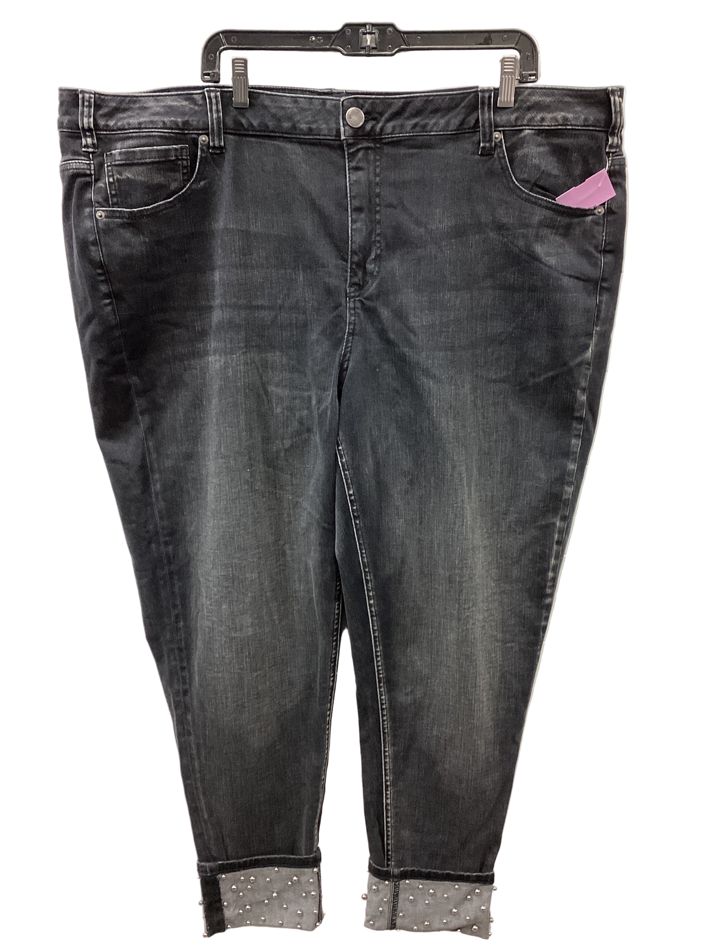 Jeans Skinny By Lane Bryant In Black Denim, Size:28