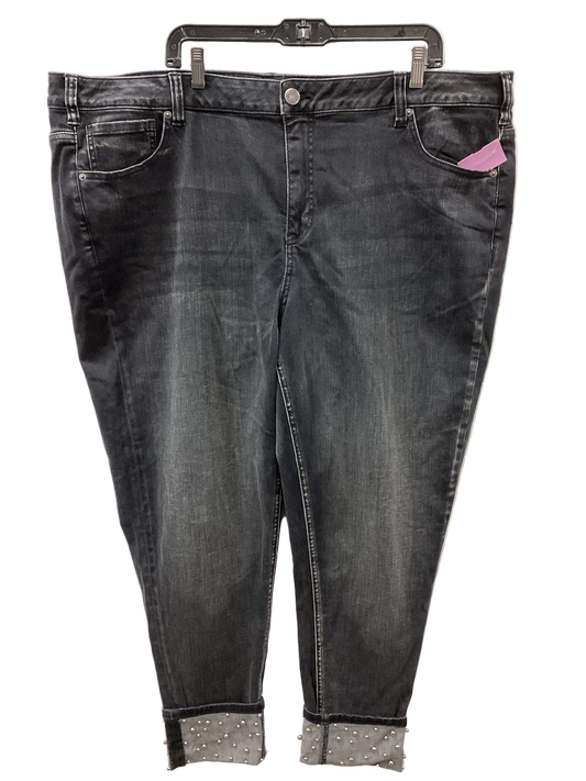 Jeans Skinny By Lane Bryant In Black Denim, Size:28