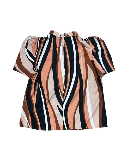 Top Ss By Shein In Brown & Orange, Size:L