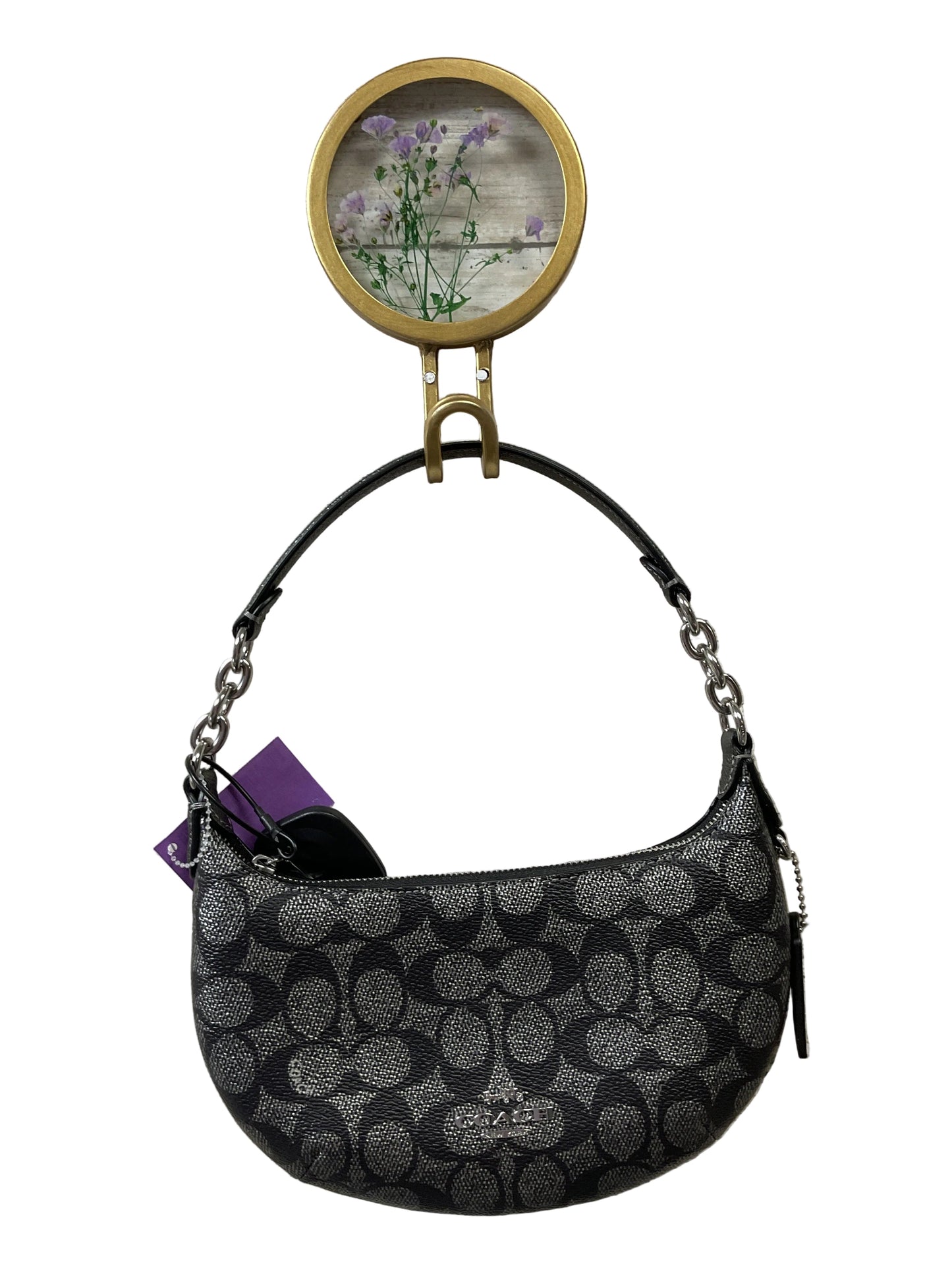 Handbag Designer By Coach In Grey, Size:Small