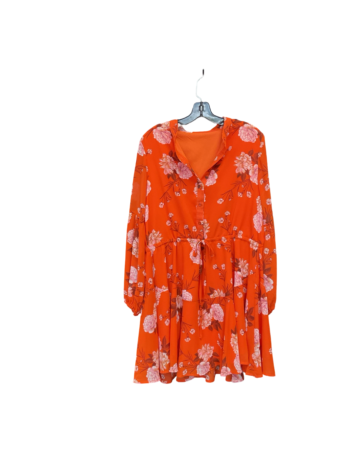 Dress Casual Midi By Clothes Mentor In Orange, Size:M