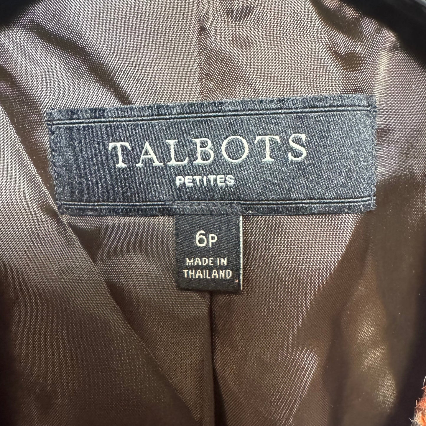 Classic Shetland Blazer By Talbots In Apple Plaid Pattern, Size: 6p