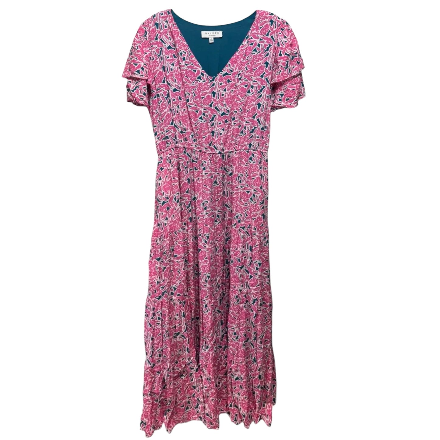 Willa Floral Layered Sleeve Dress By Hayden La In Multi-colored, Size: L