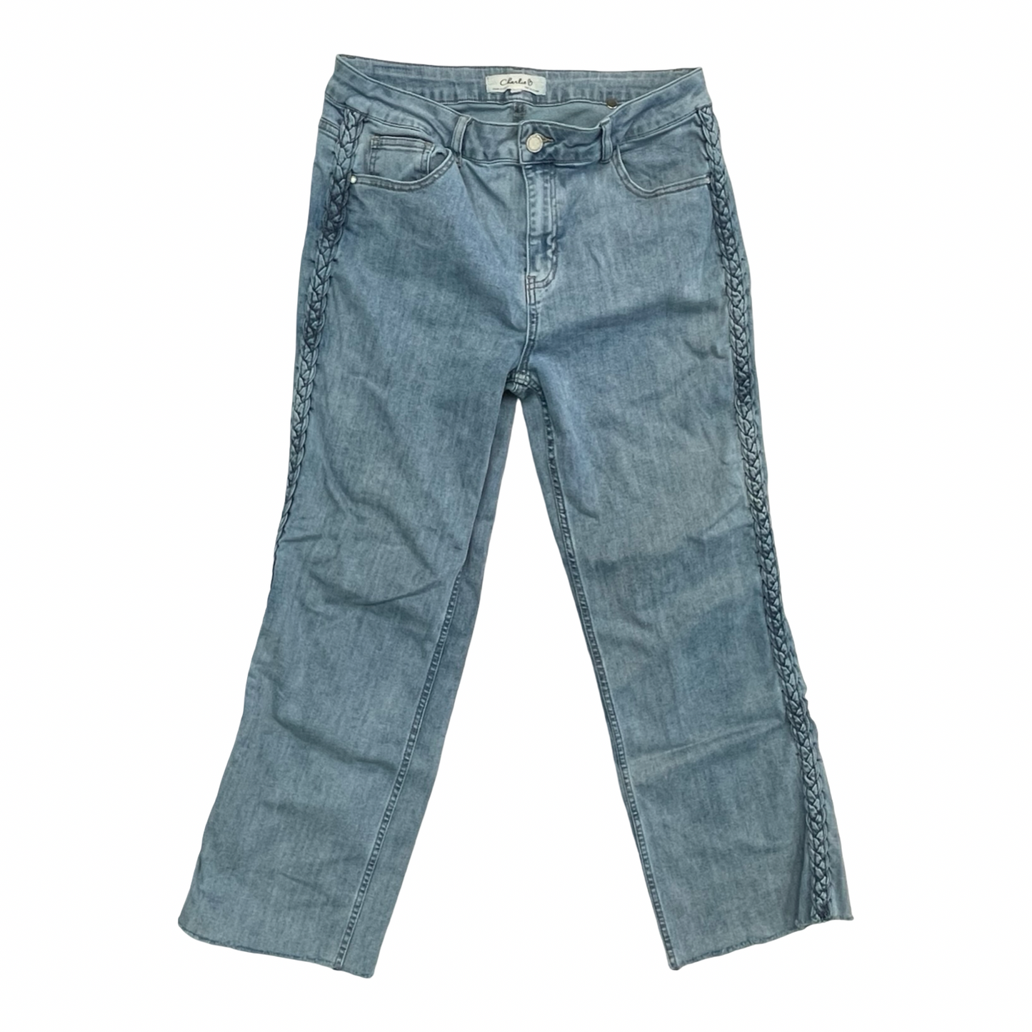 Jeans Wide Leg By Charlie B In Blue Denim, Size:12