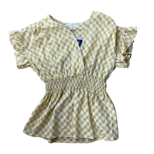 Top Ss By Max Studio In White & Yellow, Size:Xs