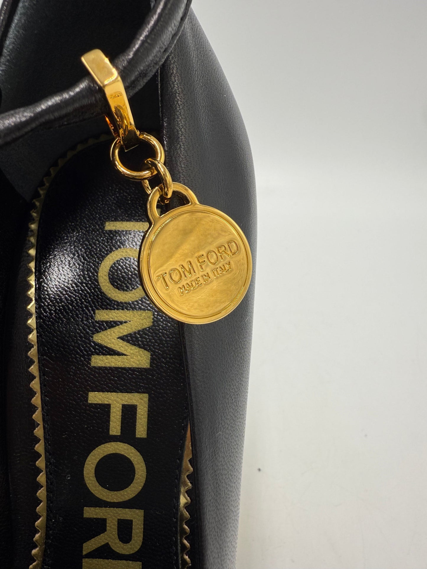 Tom Ford Lux Nappa Tie Luxury Designer Heels, Size: 7.5