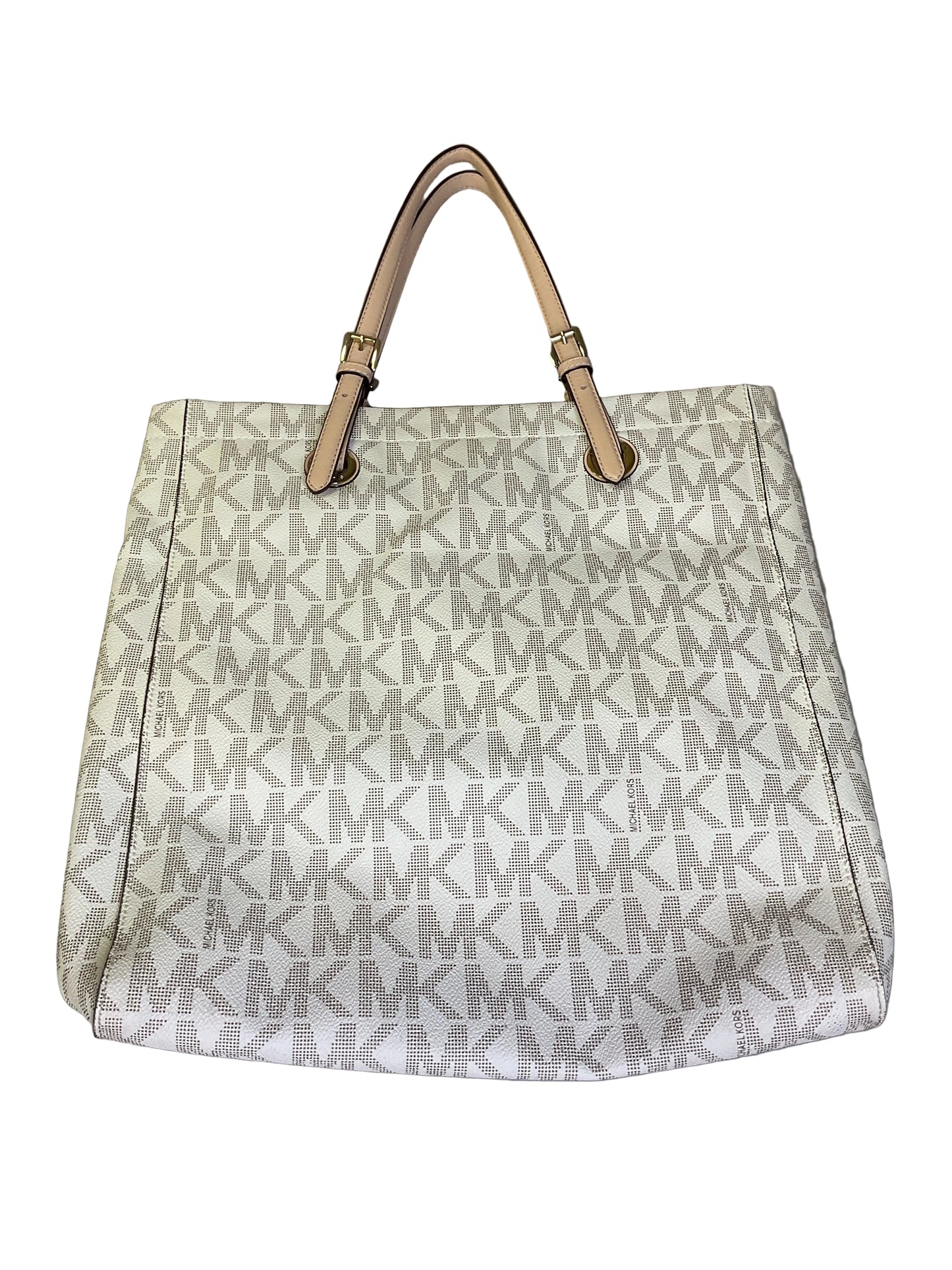 Handbag Designer By Michael Kors In Cream, Size:Large