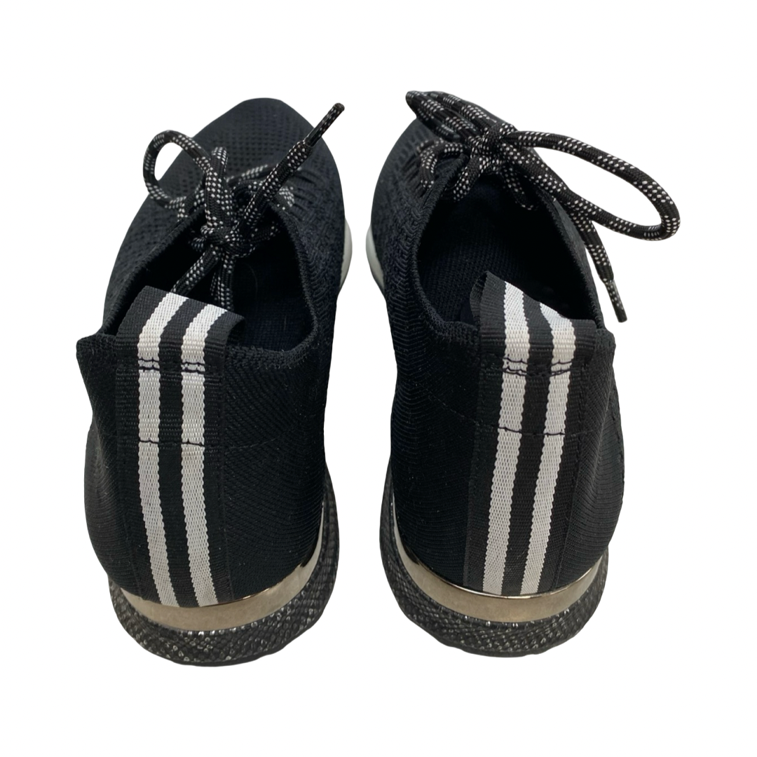 Shoes Sneakers By J Slides In Black & White, Size:8