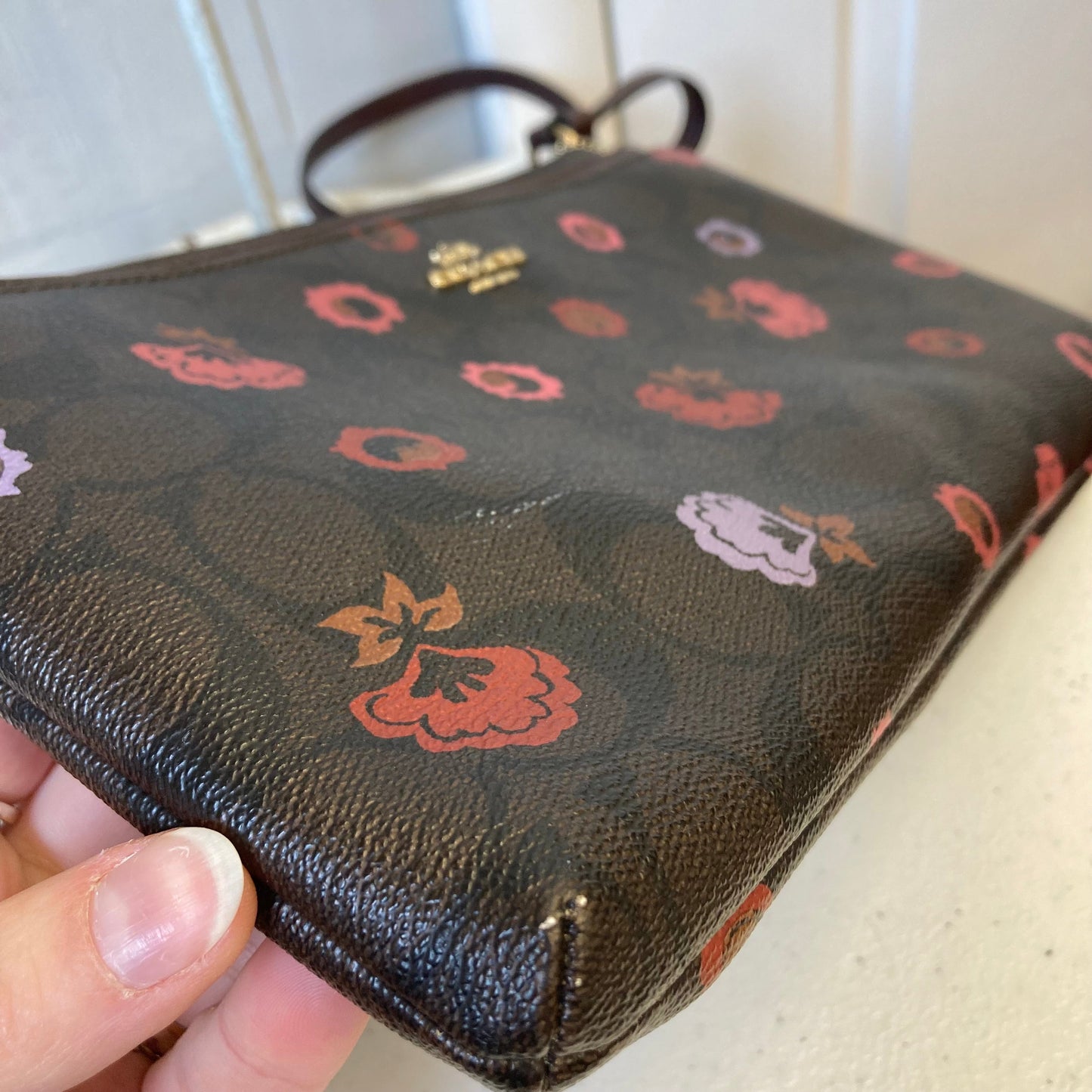 Crossbody Designer By Coach In Brown, Size:Medium