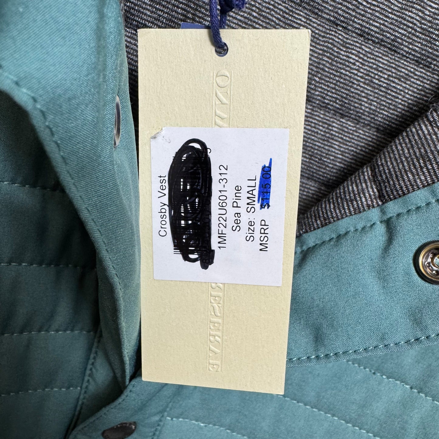 Crosby Vest By onward reserve In Sea Pine, Size: S