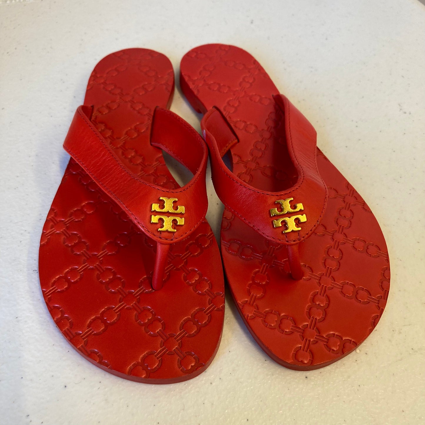 Sandals Designer By Tory Burch In Red, Size:6