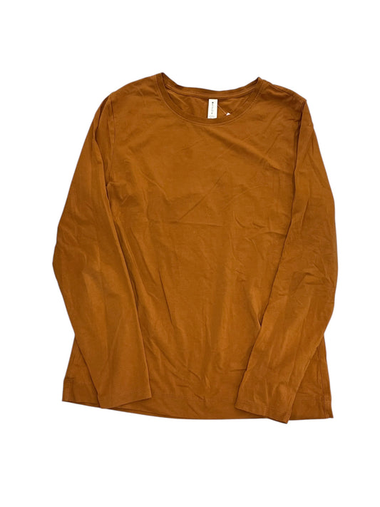 Athletic Top Ls Crewneck By Athleta In Yellow, Size:L