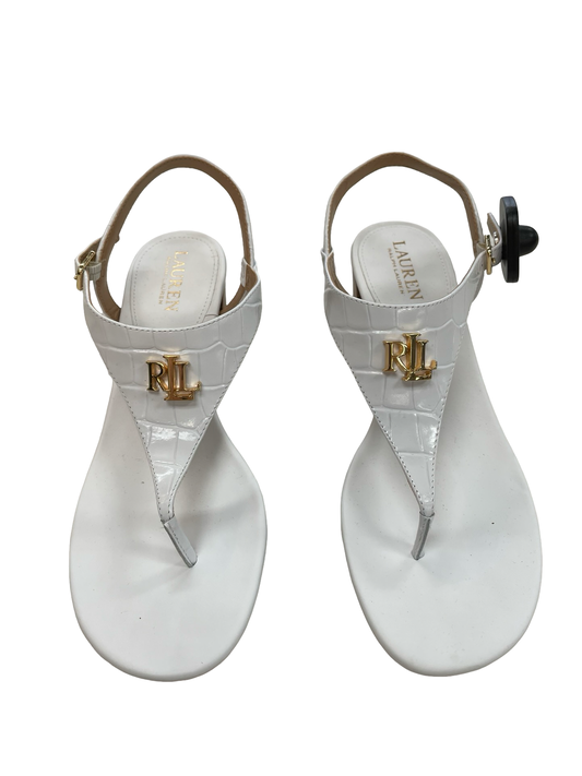 Shoes Heels Block By Lauren By Ralph Lauren In White, Size:9