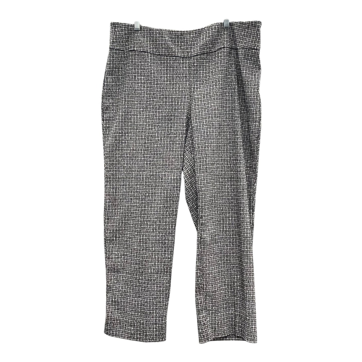 Pants Cropped By Zac And Rachel In Black & White, Size:20