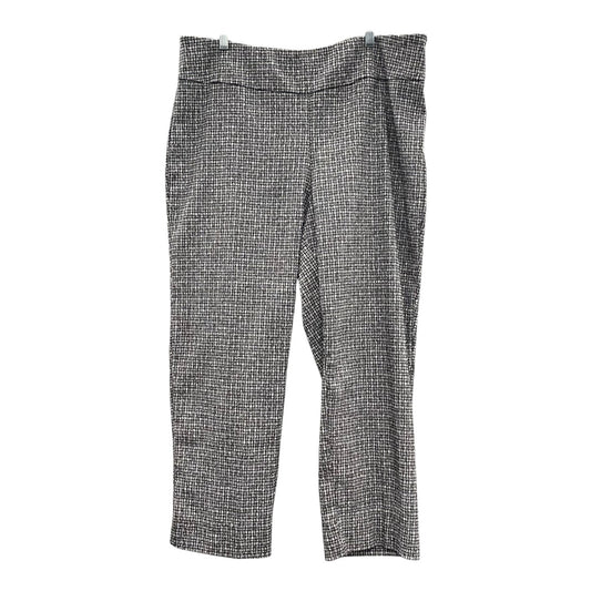 Pants Cropped By Zac And Rachel In Black & White, Size:20