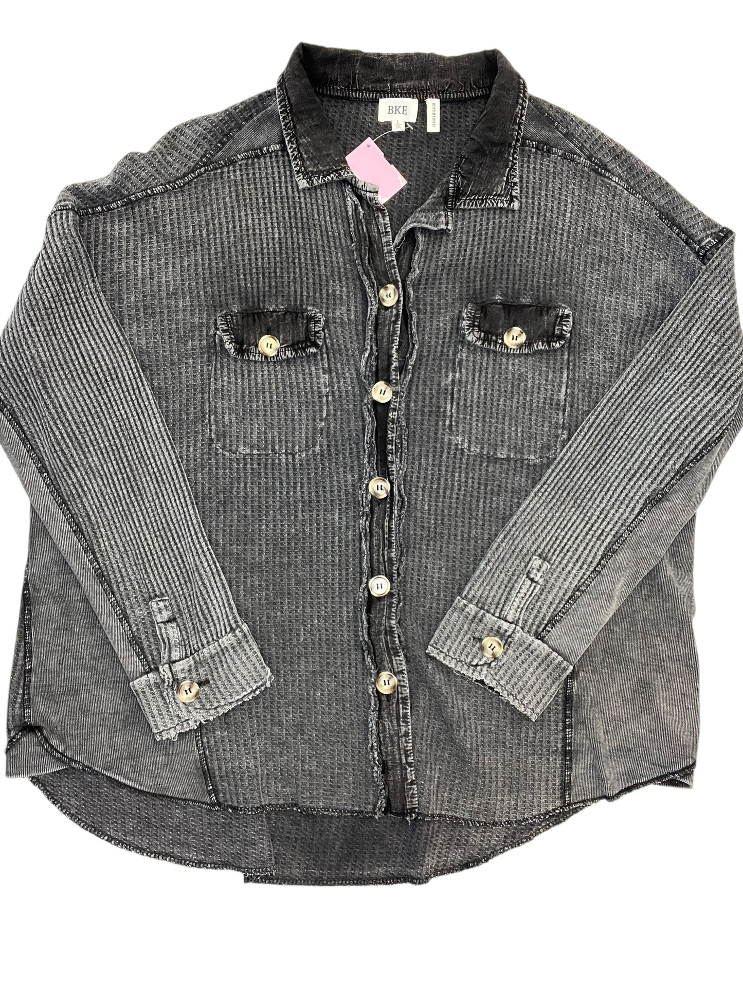Jacket Shirt By Bke In Grey, Size:L