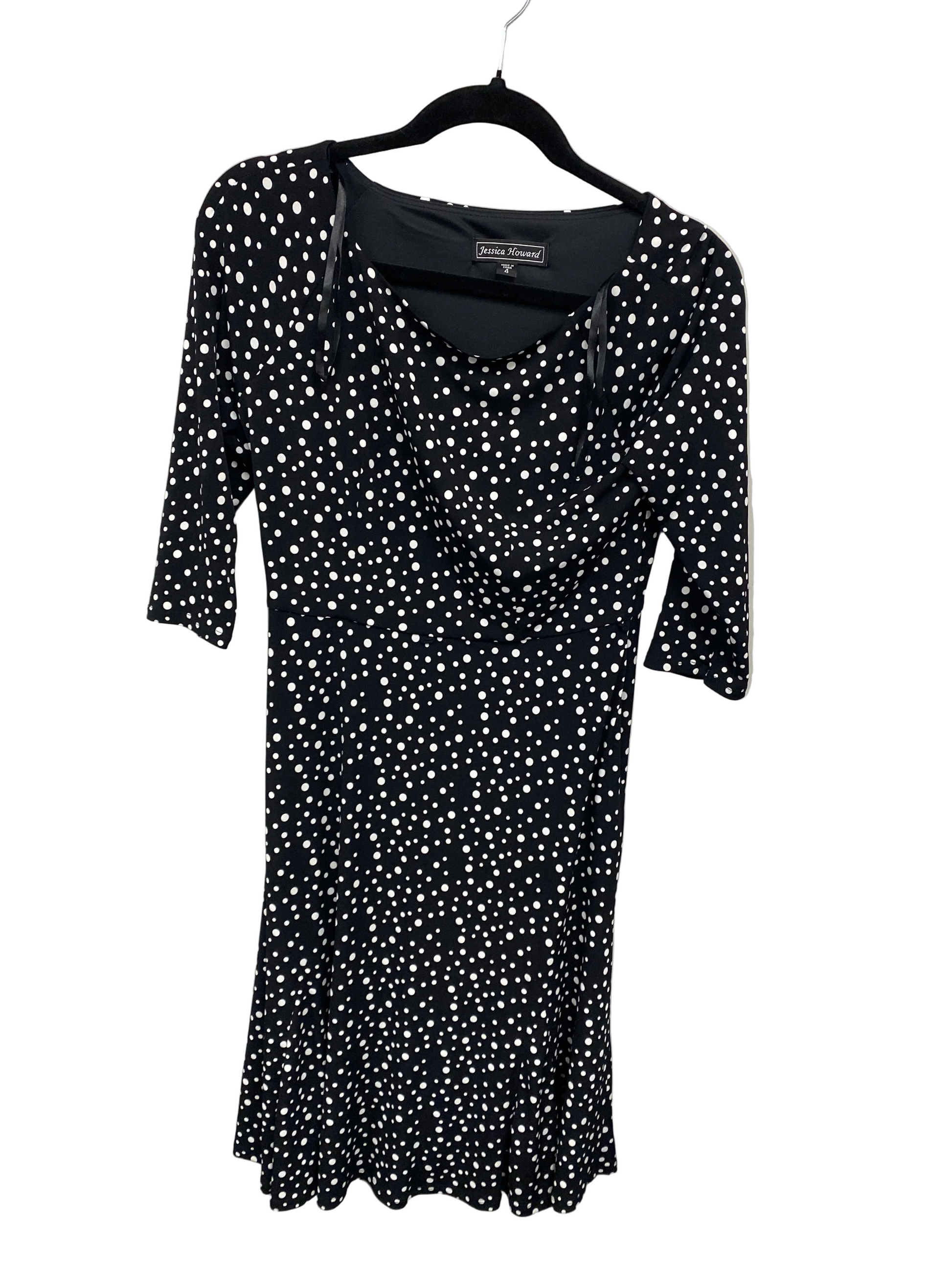 Dress Casual Short By Jessica Howard In Black & White, Size: 4