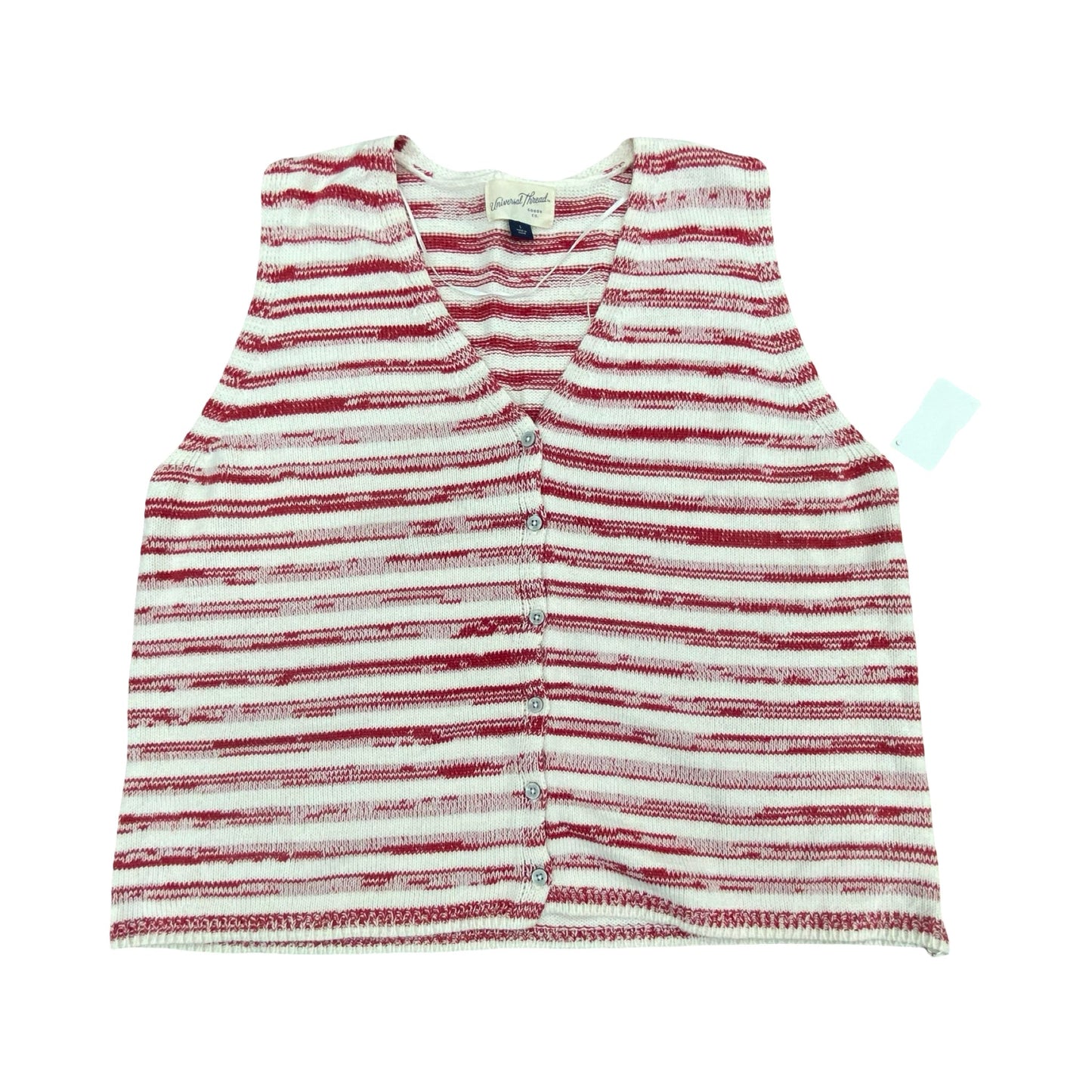 Top Sleeveless By Universal Thread In Striped Pattern, Size:L