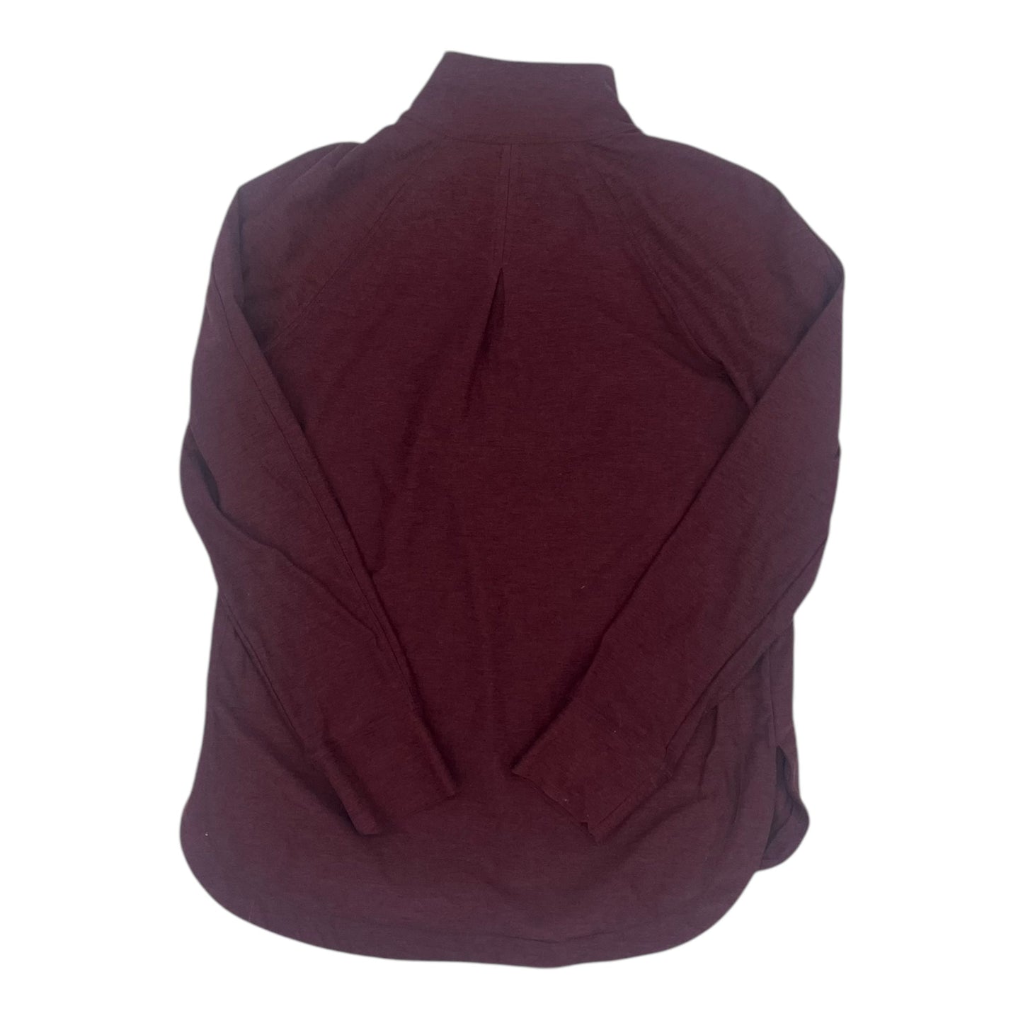 Athletic Top Ls Collar By Apana In Red, Size:S