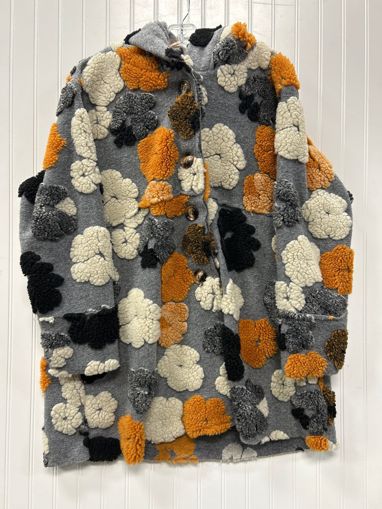 Sweater Cardigan By Davi & Dani In Grey, Size:M
