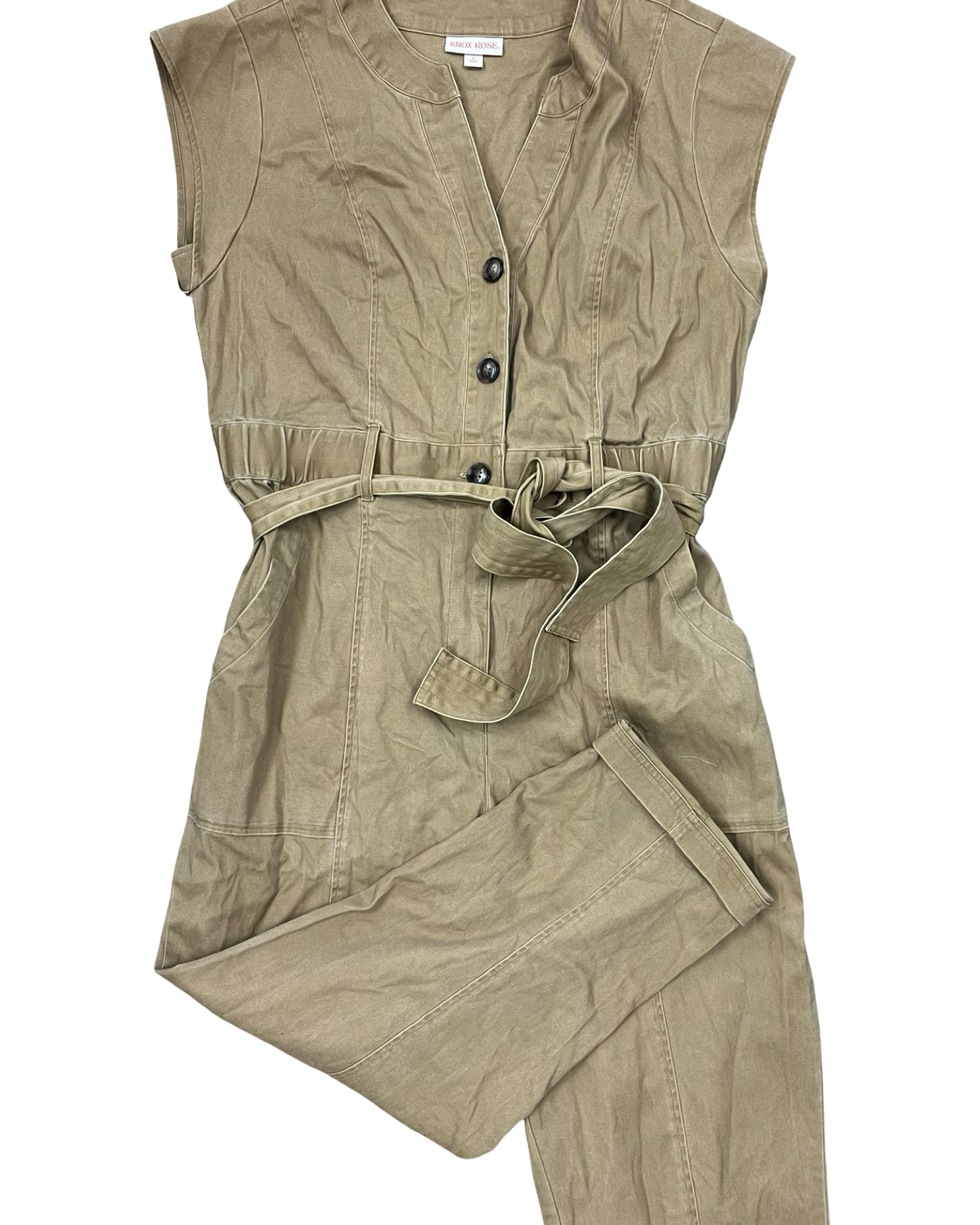 Jumpsuit By Knox Rose In Tan, Size:Xl