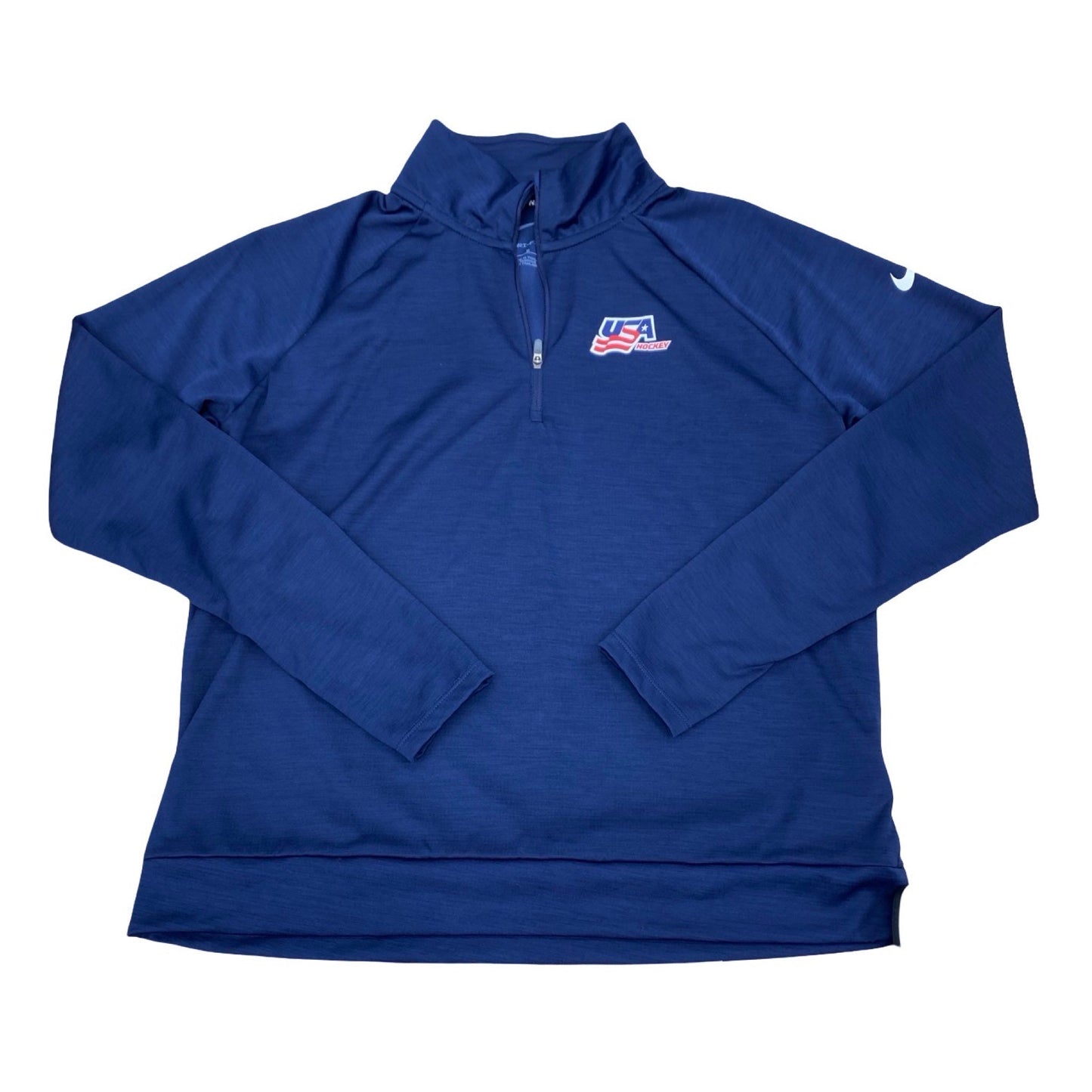 Athletic Sweatshirt Collar By Nike In Navy, Size:M
