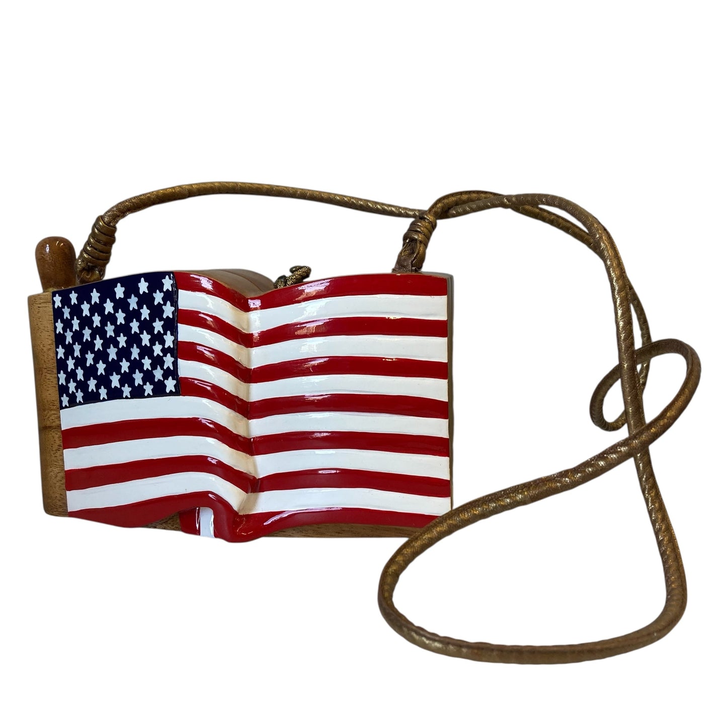 Handbag By Timmy Woods In Blue & Red & White, Size:Small