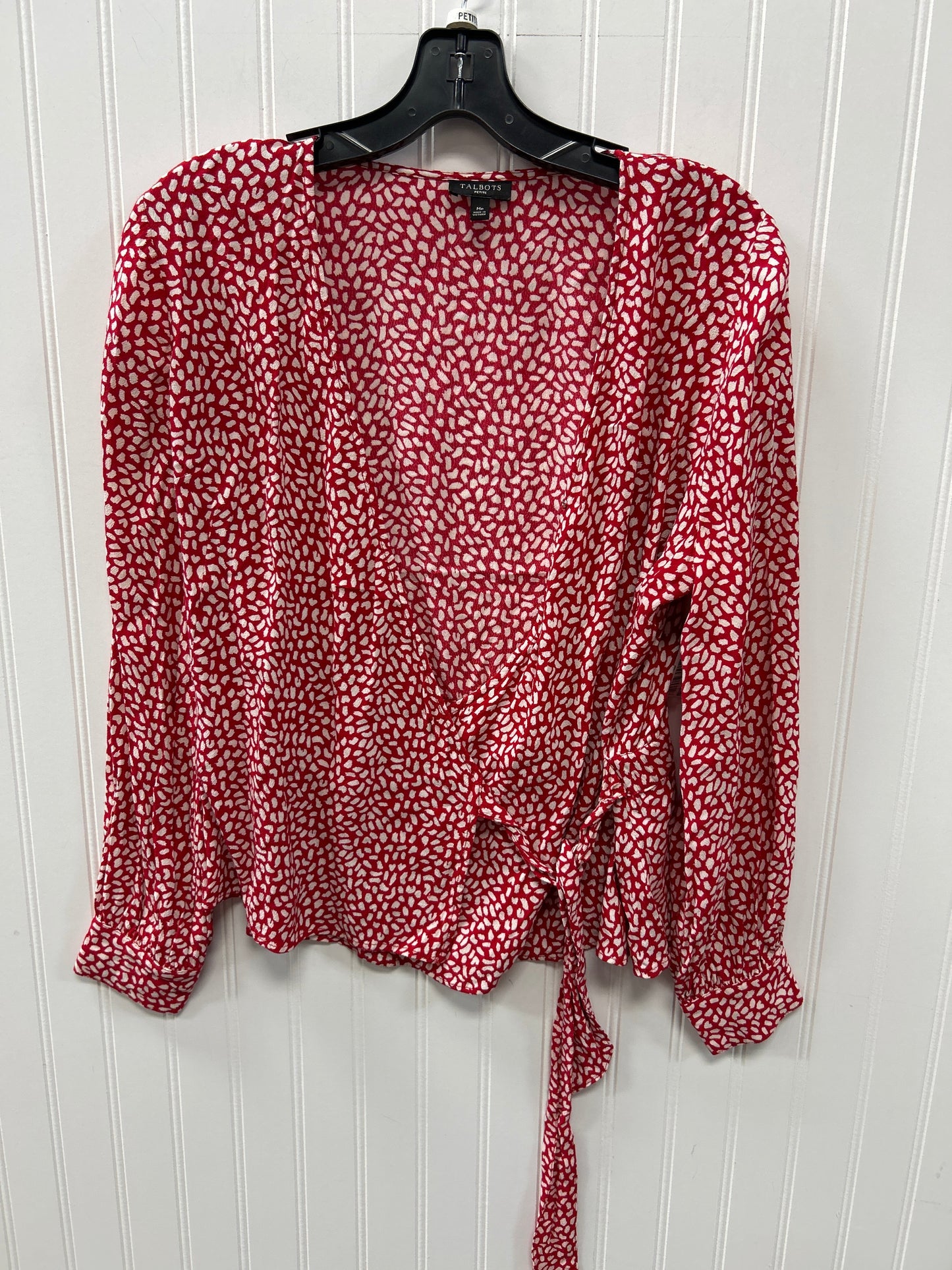 Top Ls By Talbots In Red & White, Size:Mp
