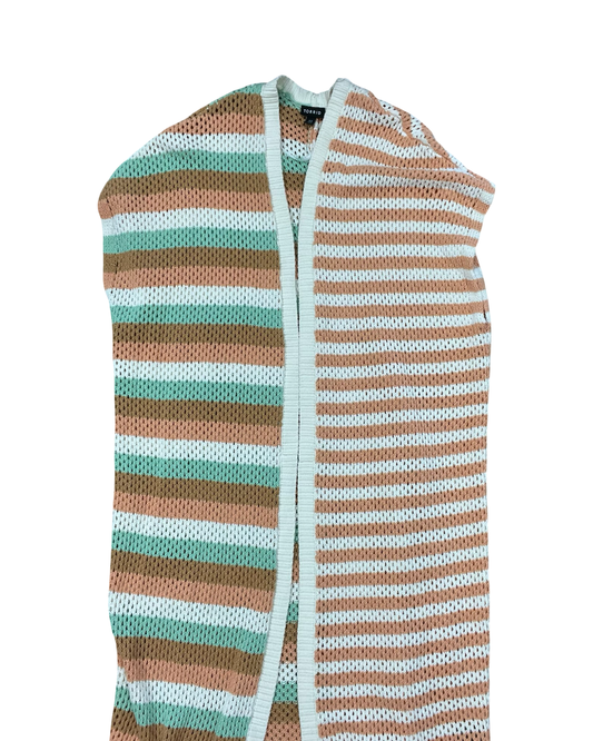 Sweater Cardigan By Torrid In Cream & Orange, Size:1X