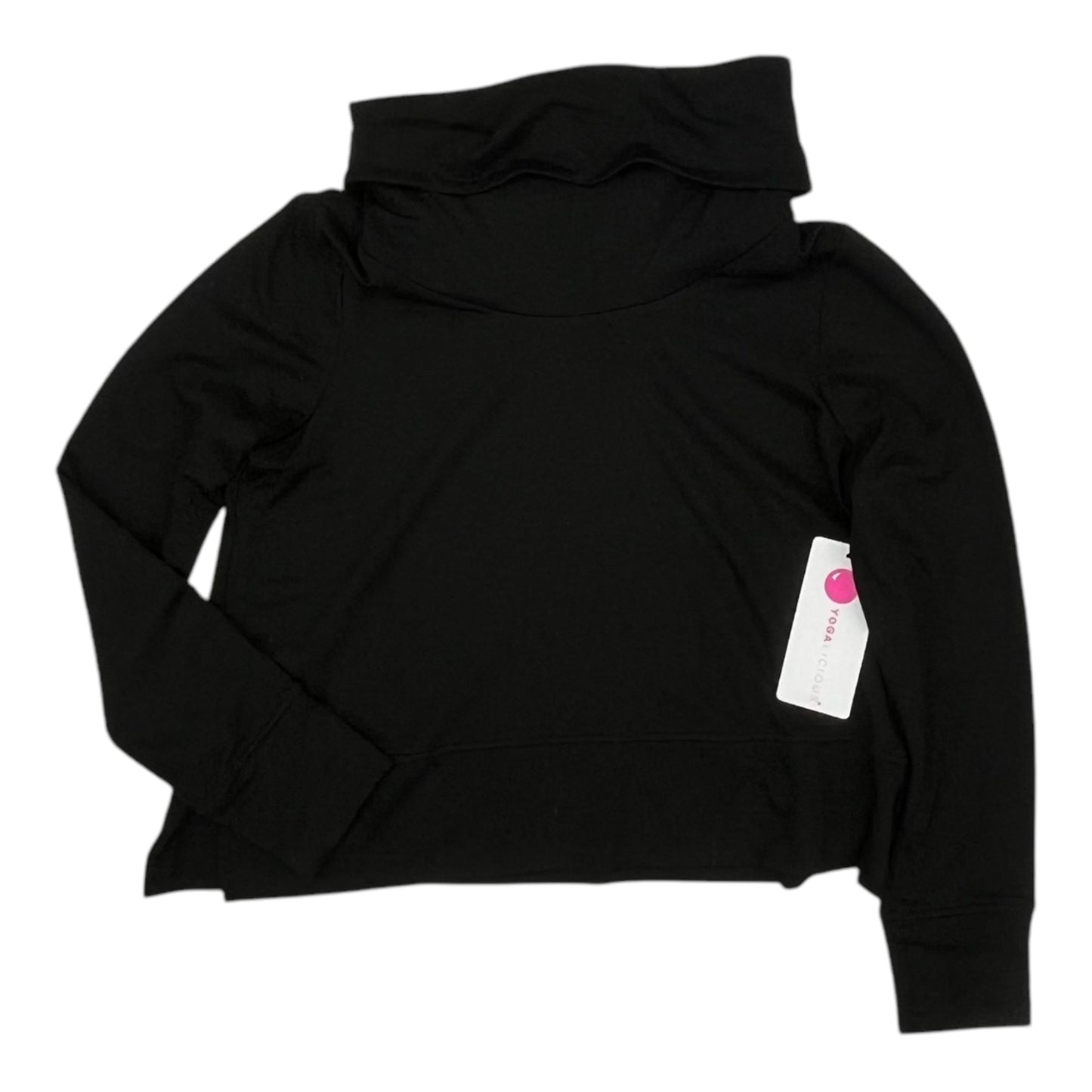 Athletic Top Ls Collar By Yogalicious In Black, Size:M