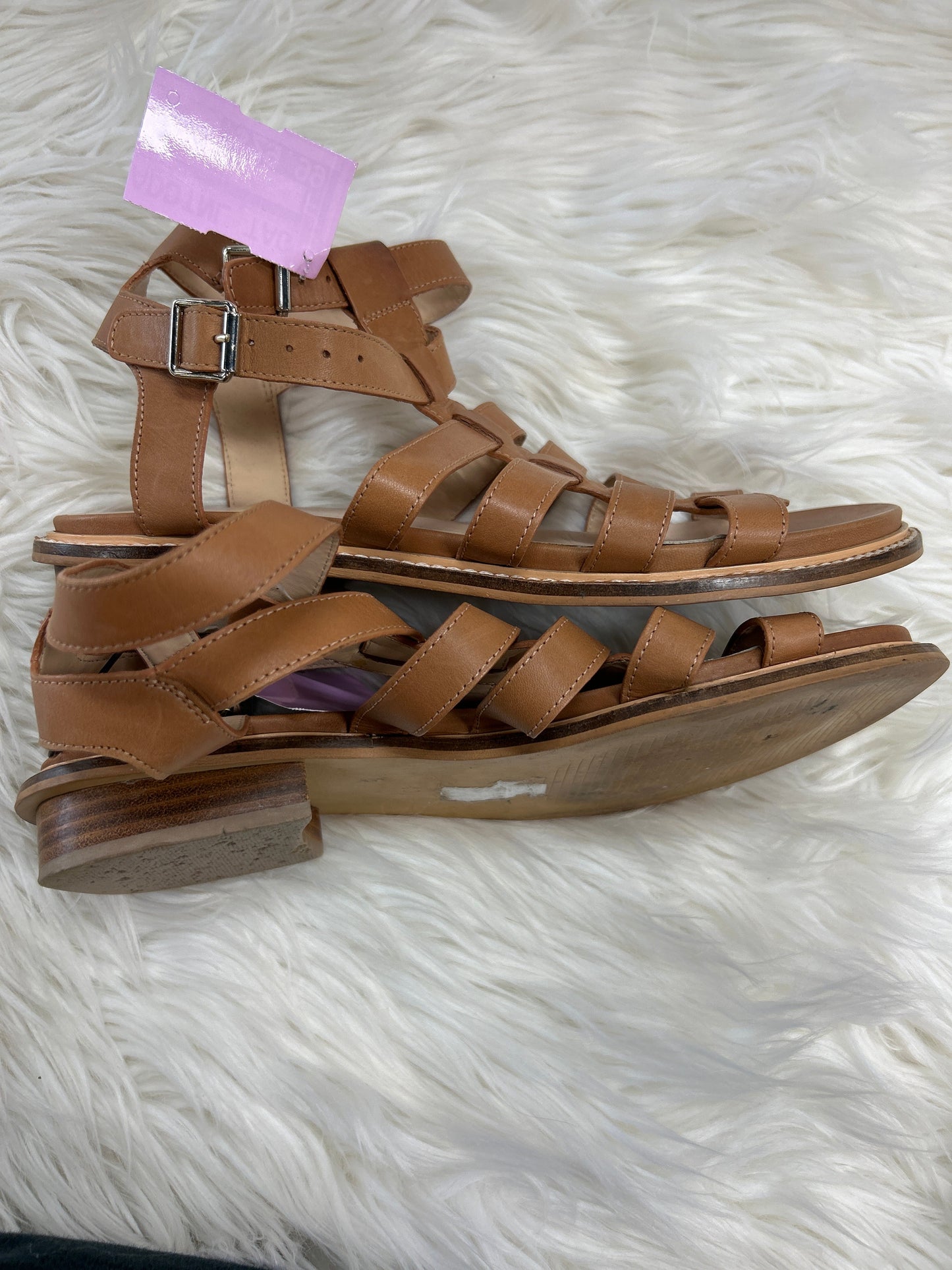 Sandals Flats By Pilcro In Brown, Size:9