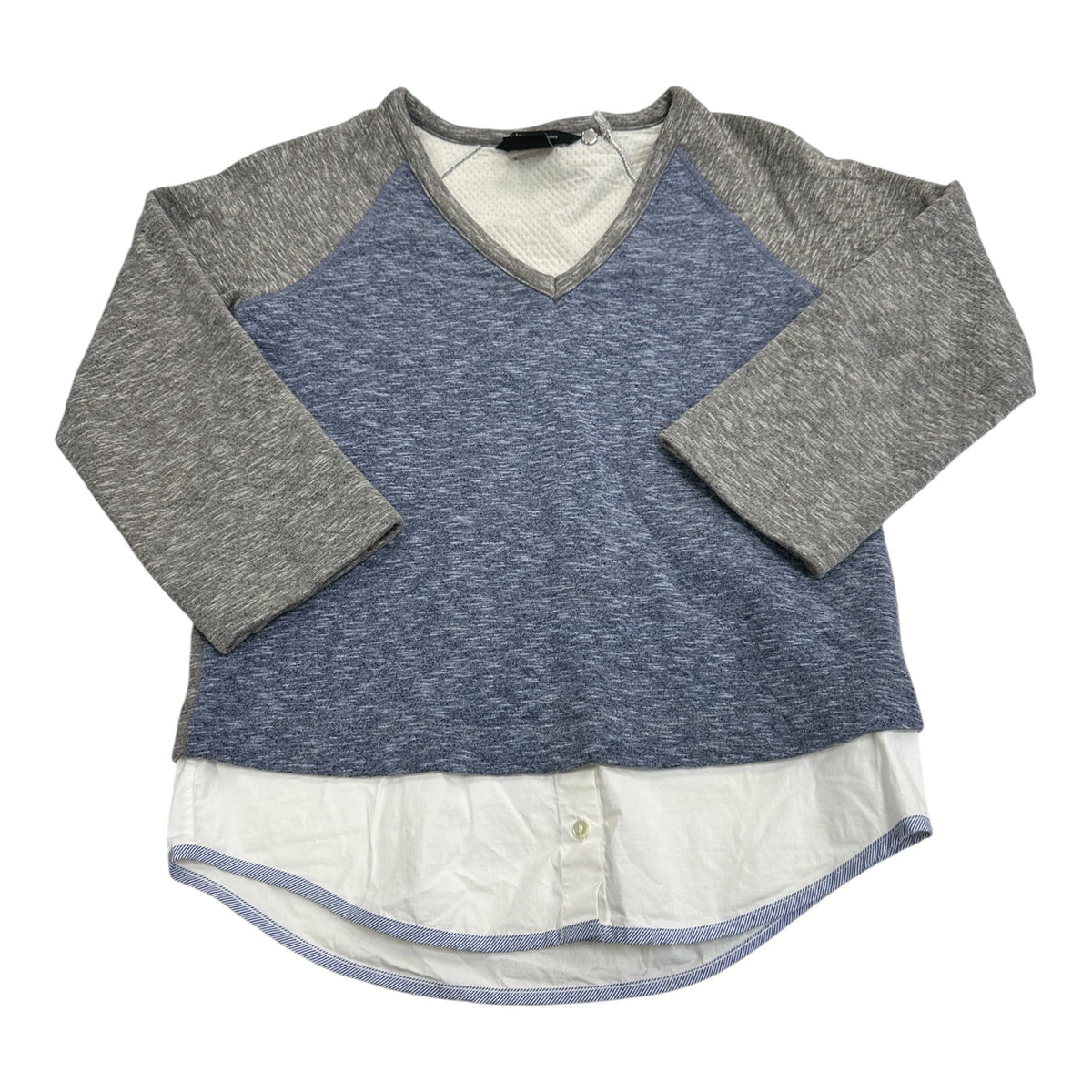 Sweater By Armani Exchange In Blue & Grey, Size:Xs