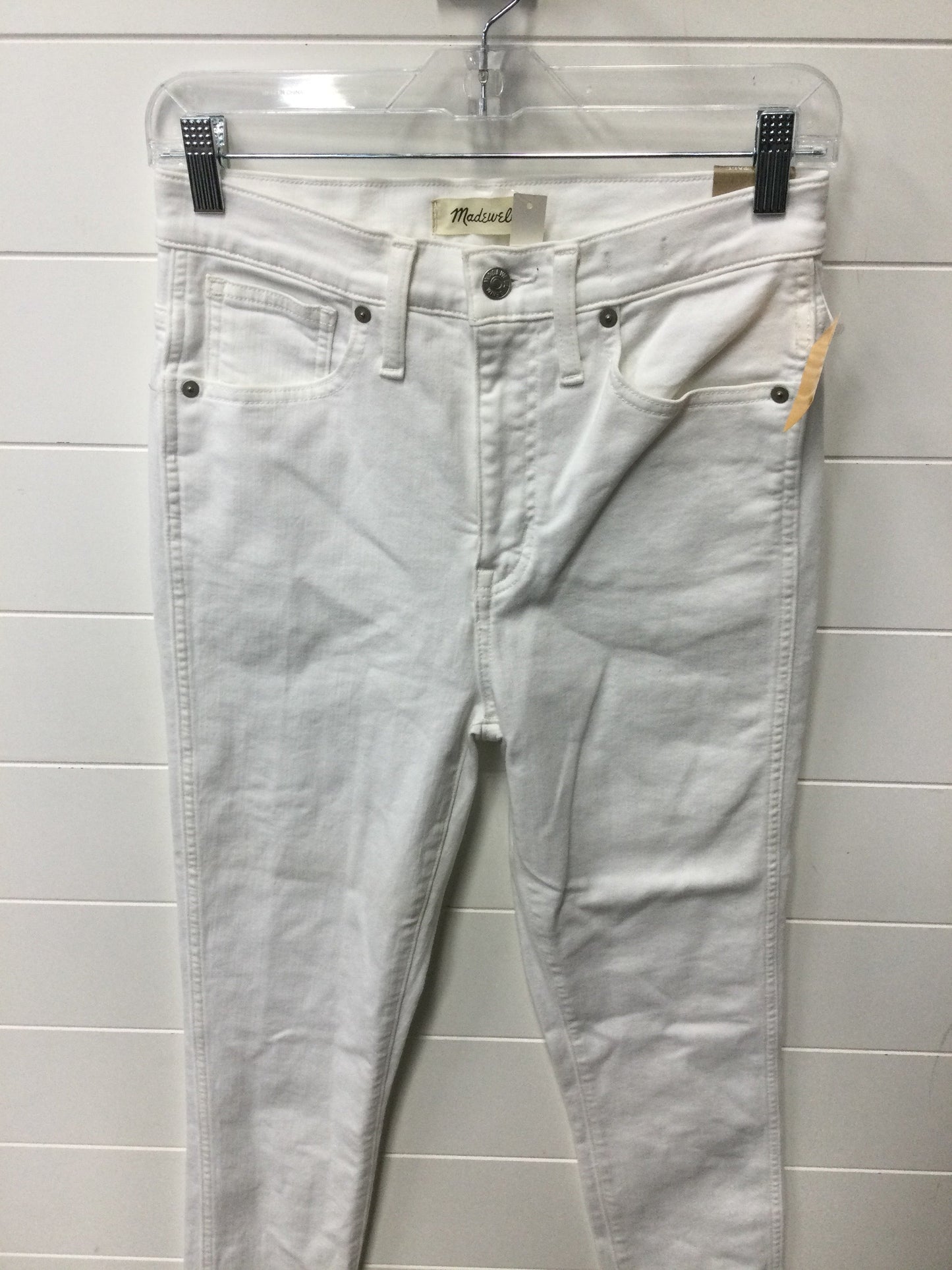 Jeans Skinny By Madewell In White, Size:6
