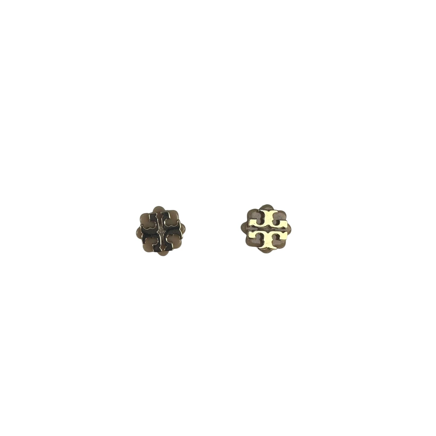 Earrings Designer By Tory Burch In Gold & Tan