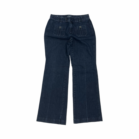 Jeans Wide Leg By Loft In Blue Denim, Size:8
