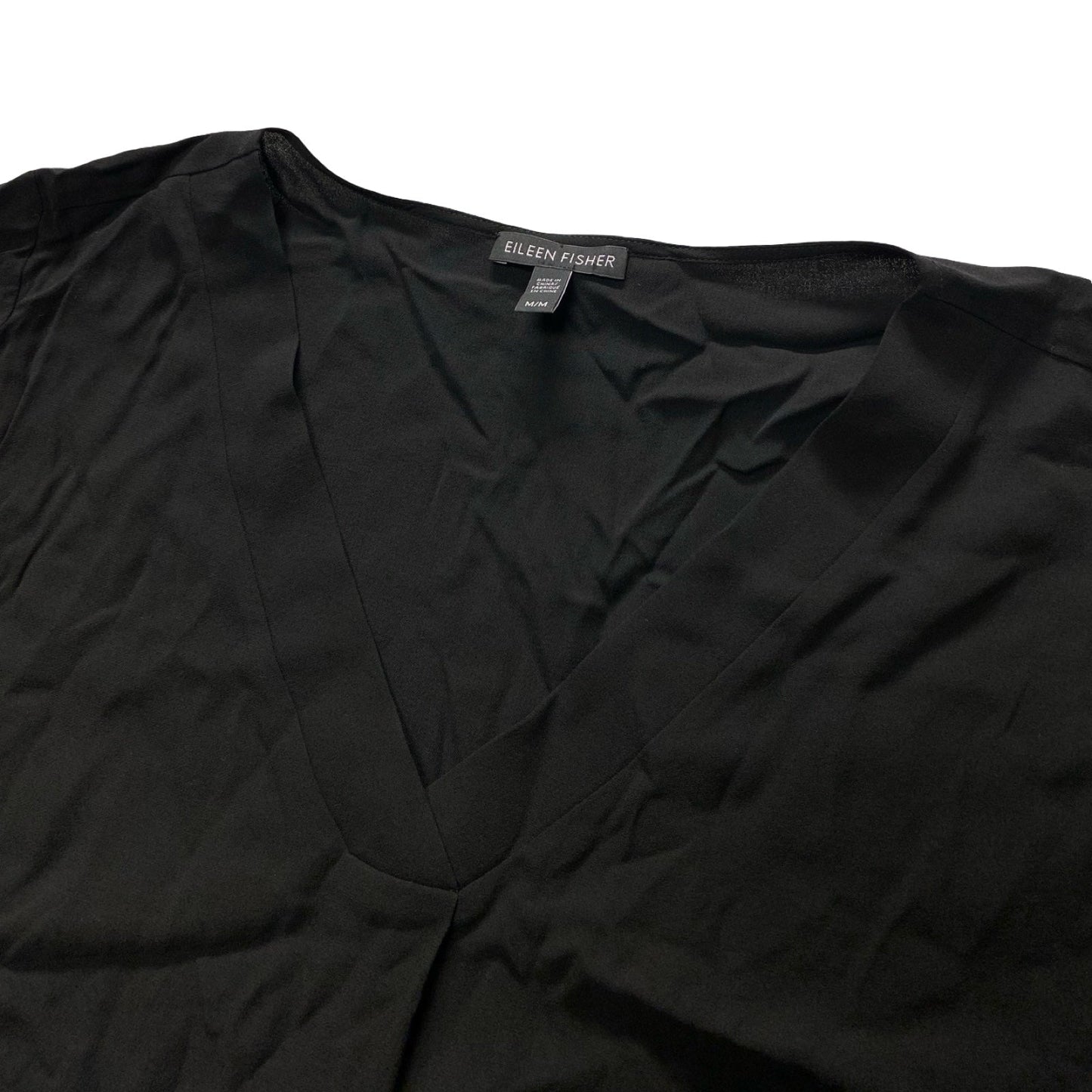 Top Ss Designer By Eileen Fisher In Black, Size:M