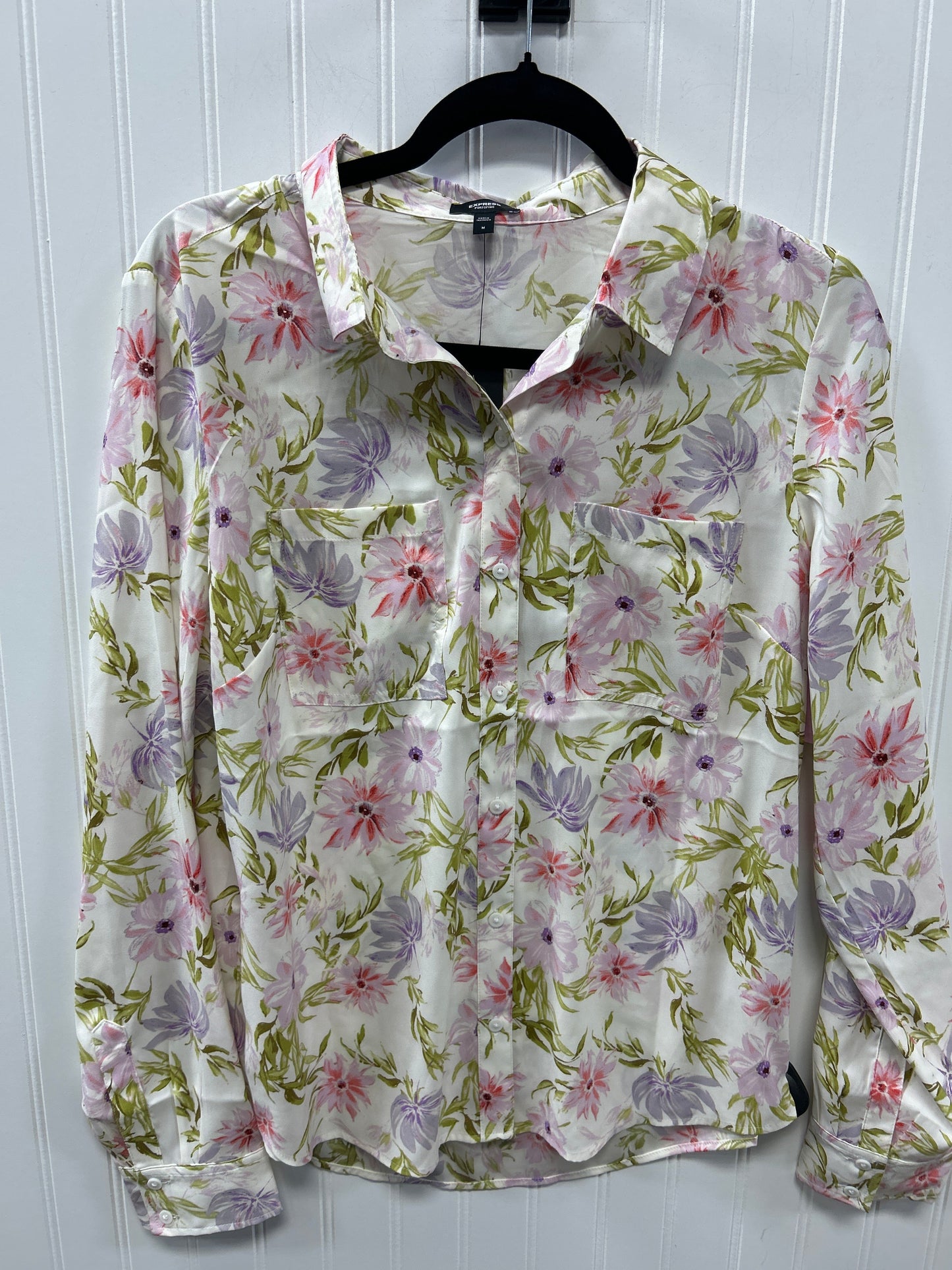 Top Ls By Express In Cream, Size:M