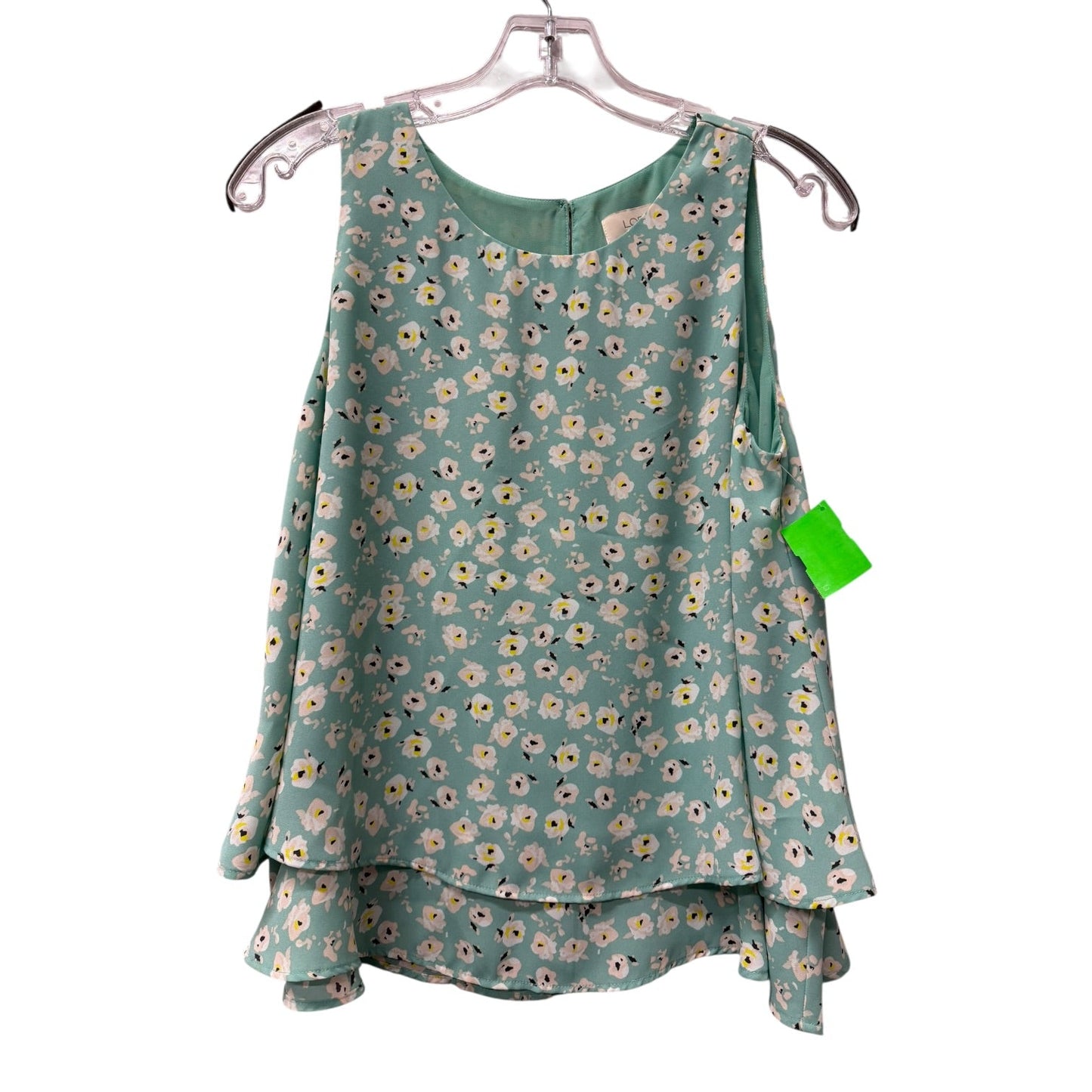 Top Sleeveless By Loft In Green, Size:S