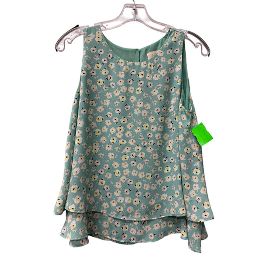 Top Sleeveless By Loft In Green, Size:S