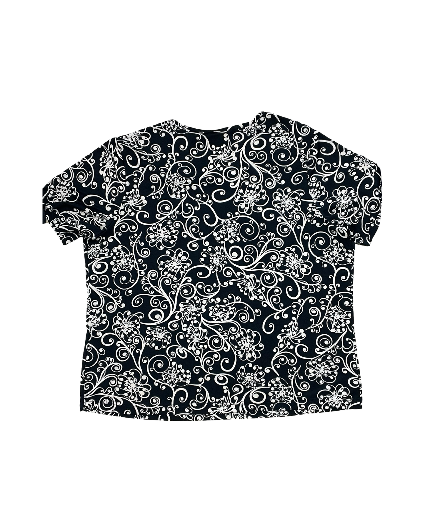 Top Ss By Jaclyn Smith In Black & Cream, Size:1X