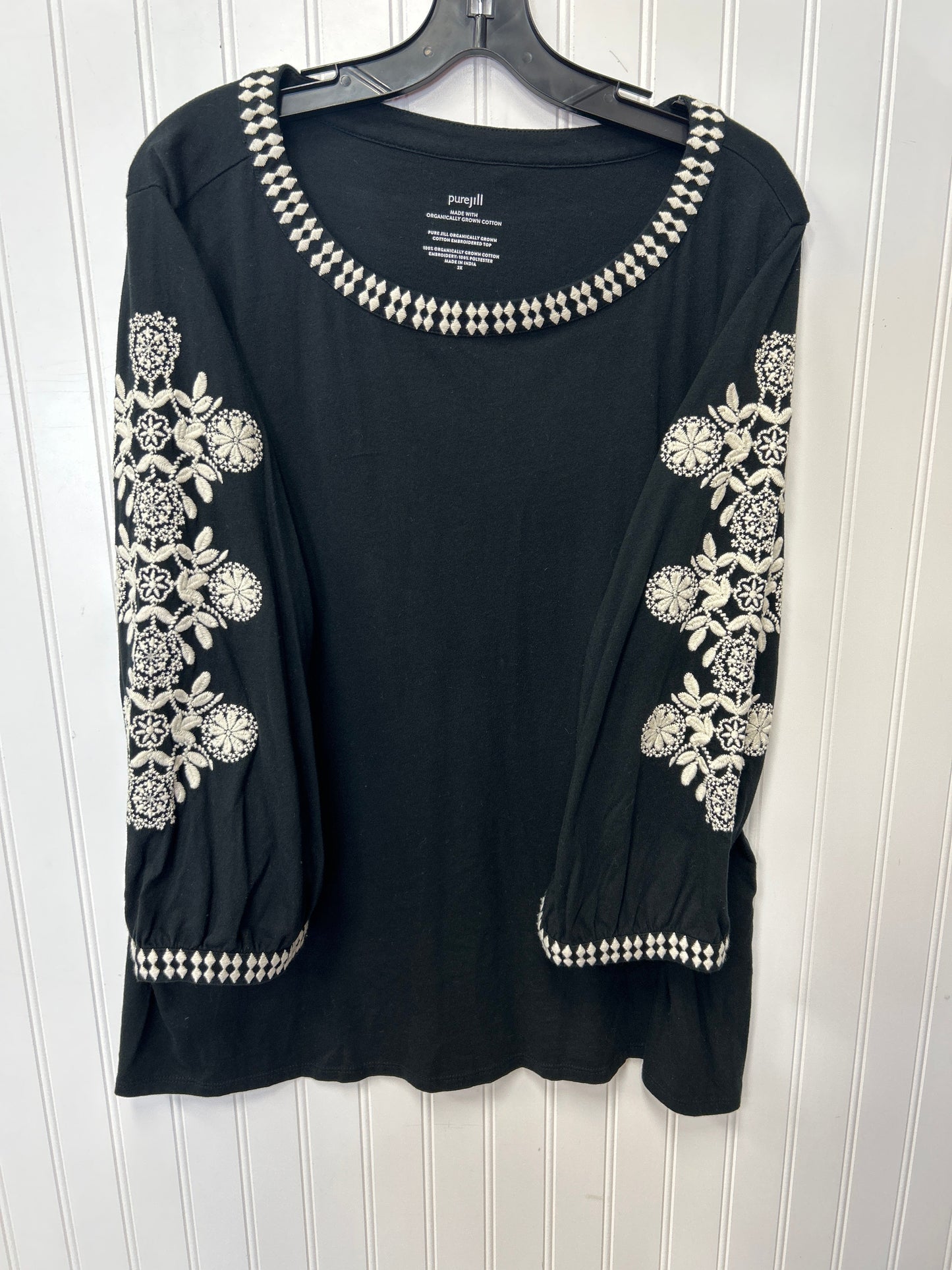 Top Ls By Pure Jill In Black, Size:2X