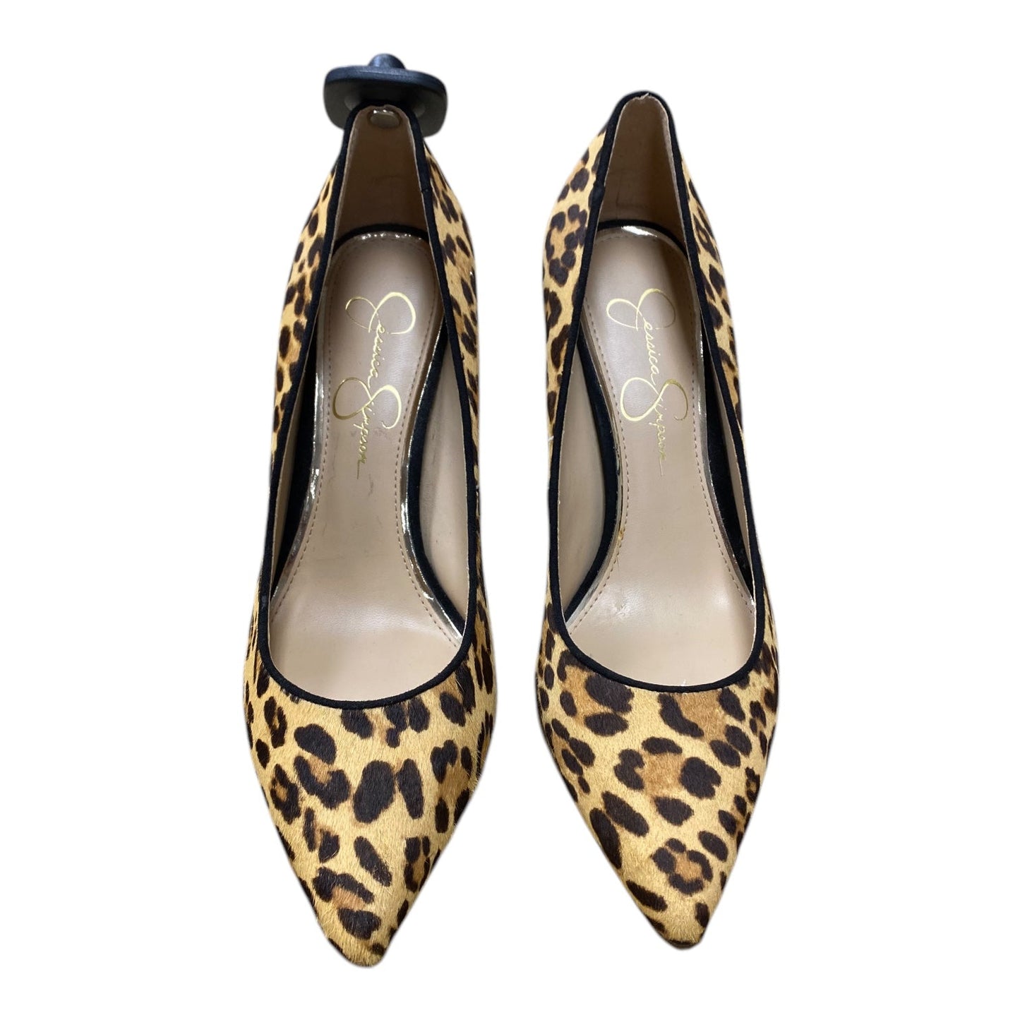 Shoes Heels Stiletto By Jessica Simpson In Animal Print, Size:8